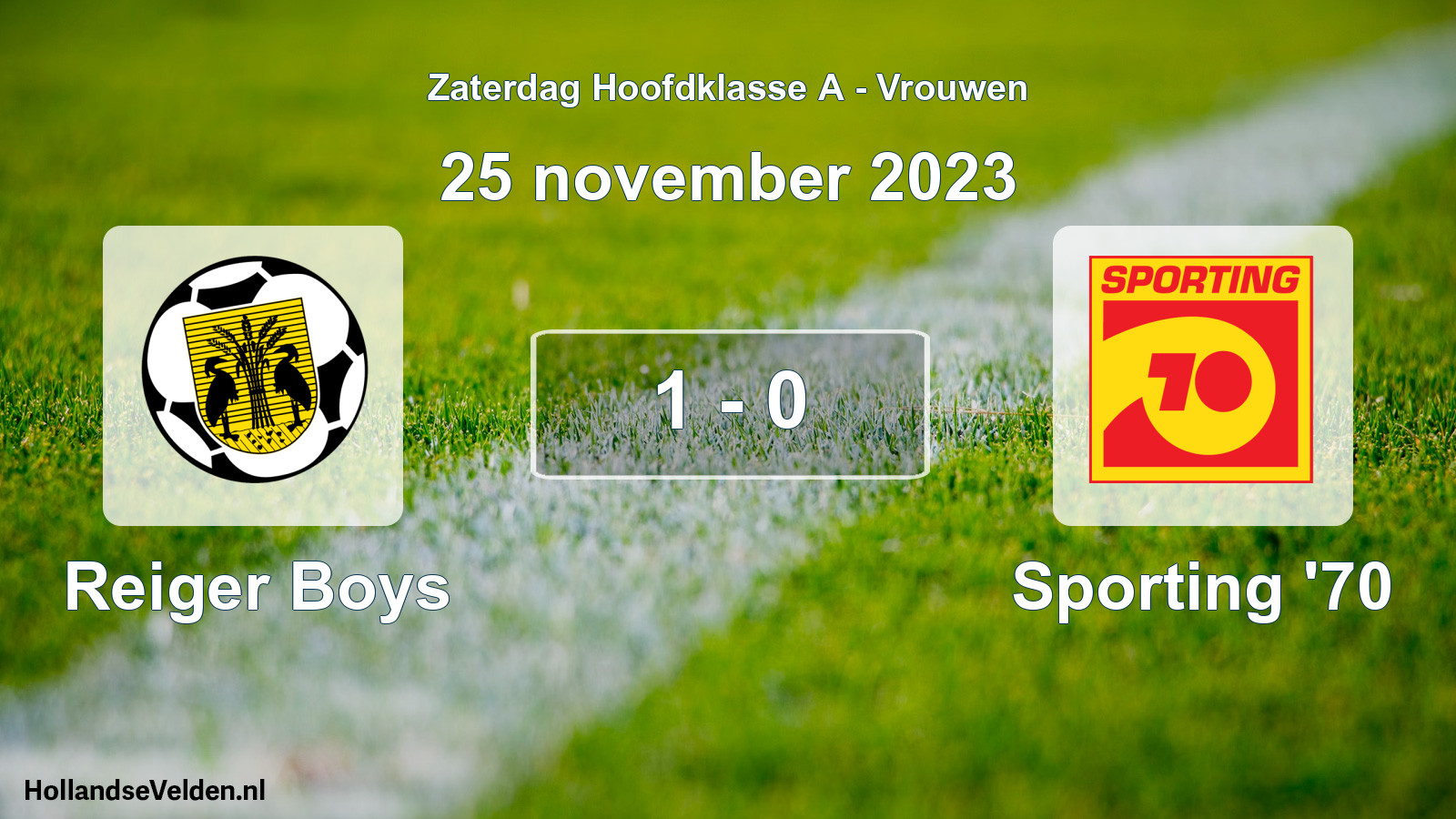 Total number of matches played: Reiger Boys - Sporting '70 1 - 0 (25 November 2023)