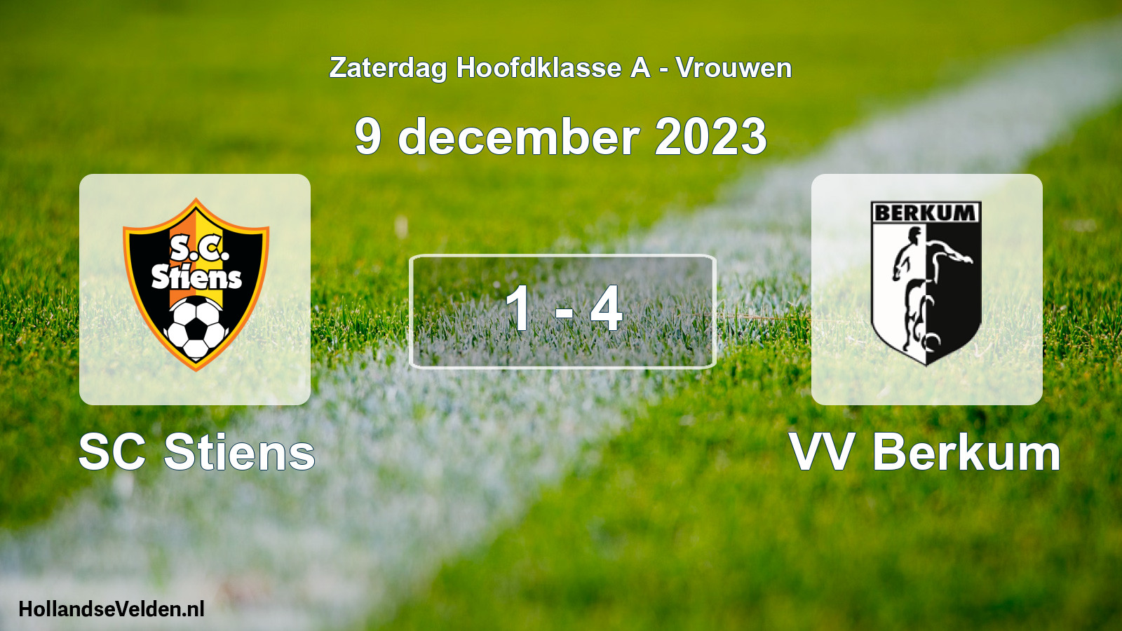 Total number of matches played: SC Stiens - VV Berkum 1 - 4 (9 December 2023)