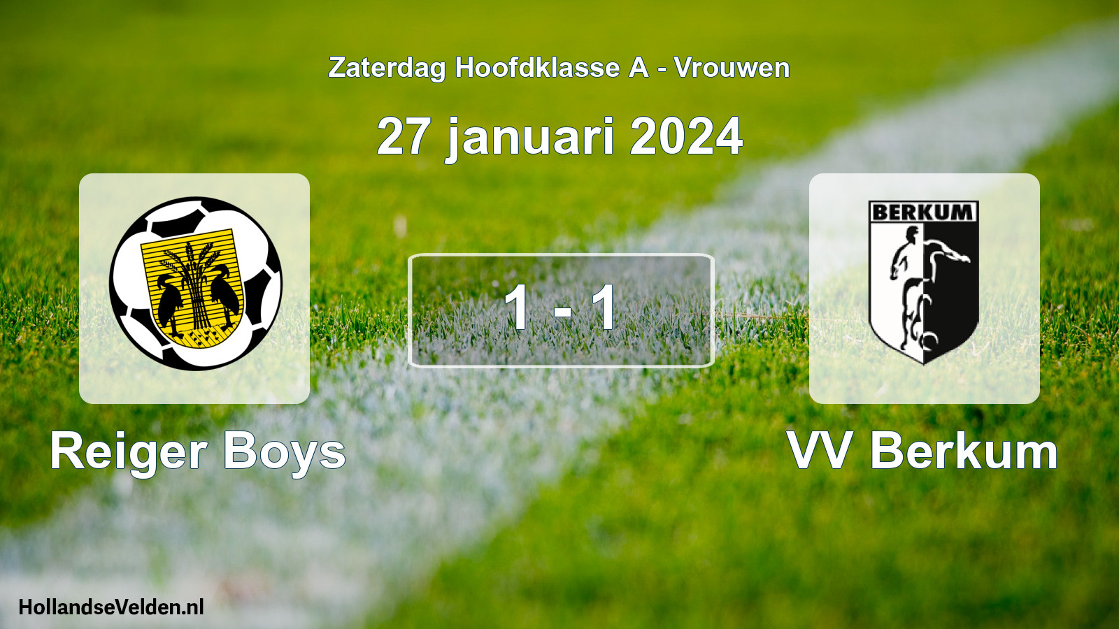 Total number of matches played: Reiger Boys - VV Berkum 1 - 1 (27 January 2024)