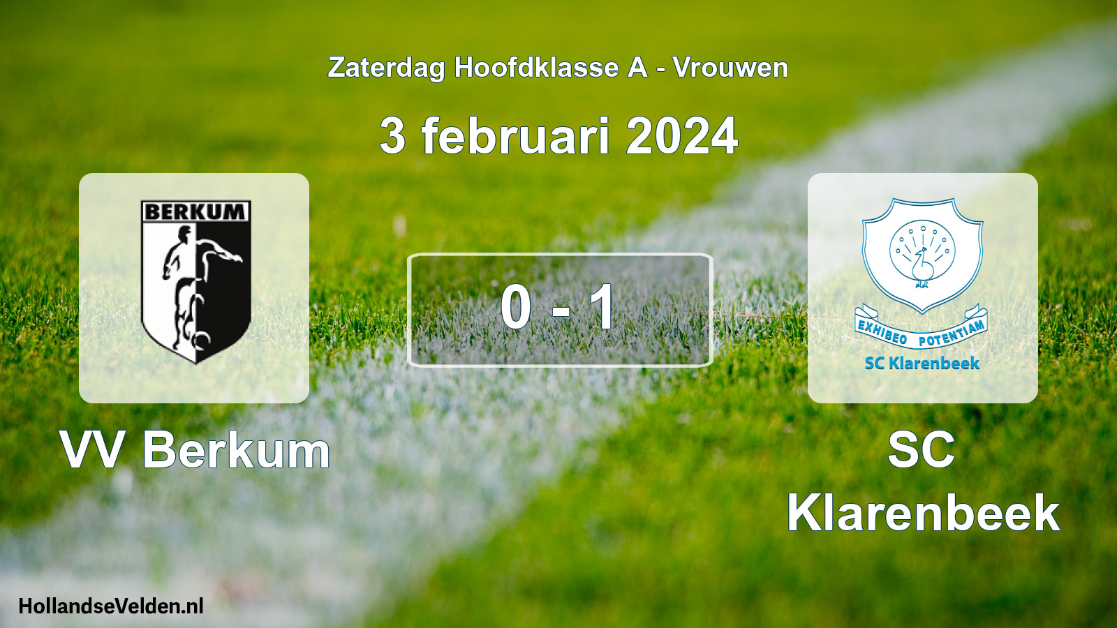 Total number of matches played: VV Berkum - SC Klarenbeek 0 - 1 (3 February 2024)