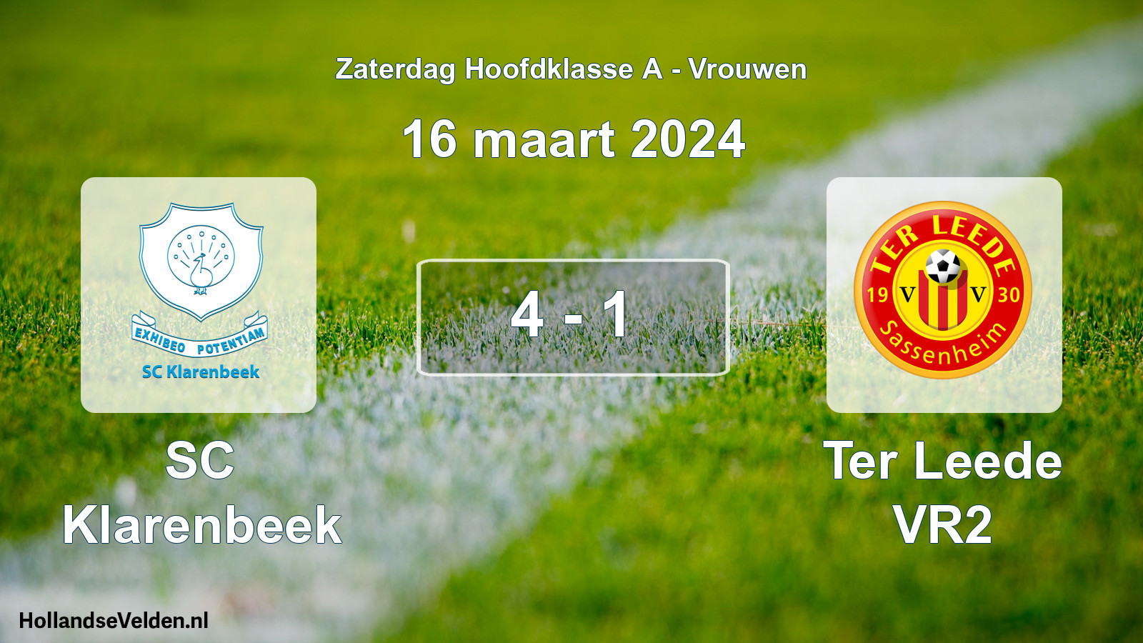 Total number of matches played: SC Klarenbeek - Ter Leede VR2 4 - 1 (16 March 2024)