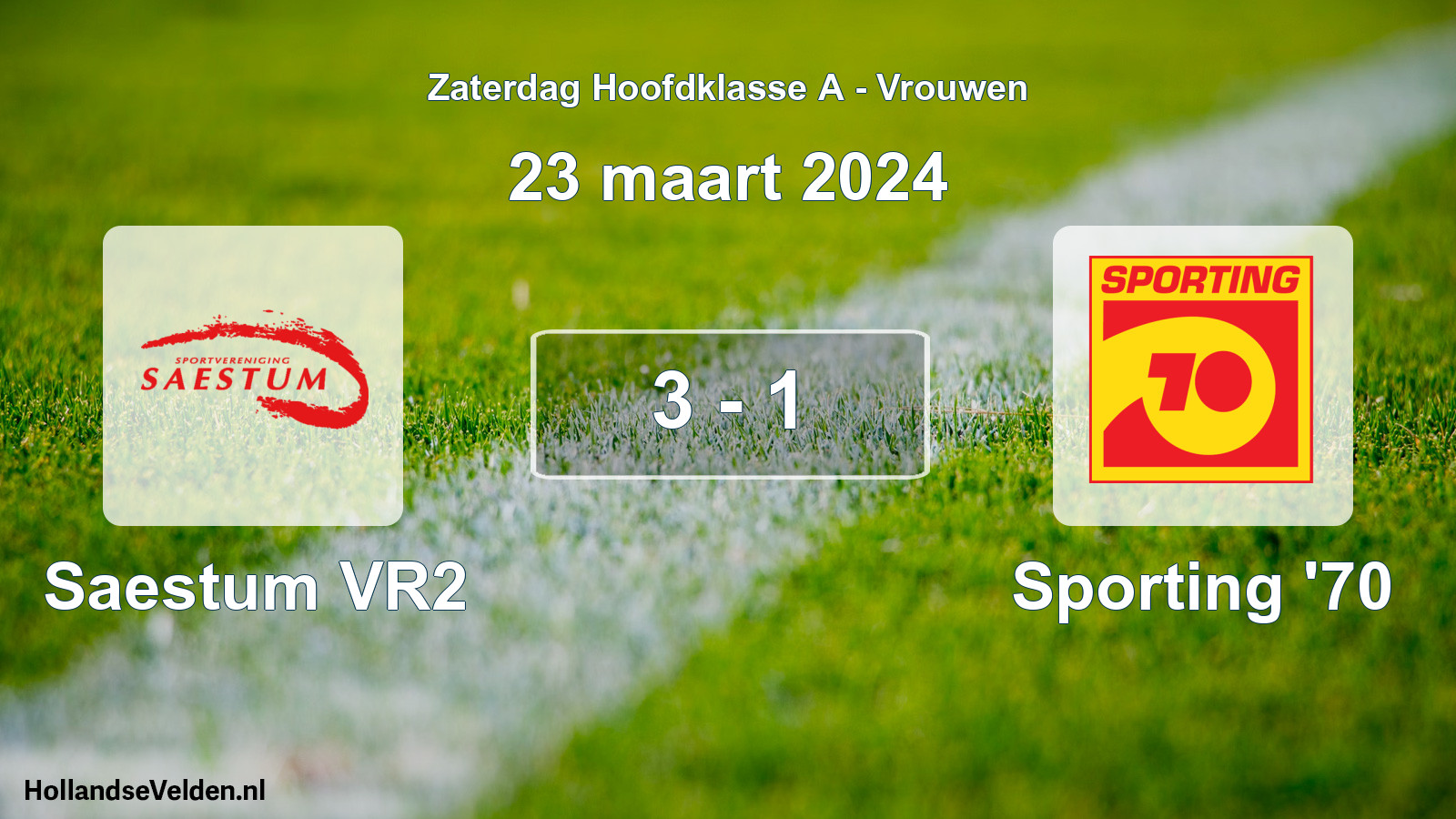Total number of matches played: Saestum VR2 - Sporting '70 3 - 1 (23 March 2024)