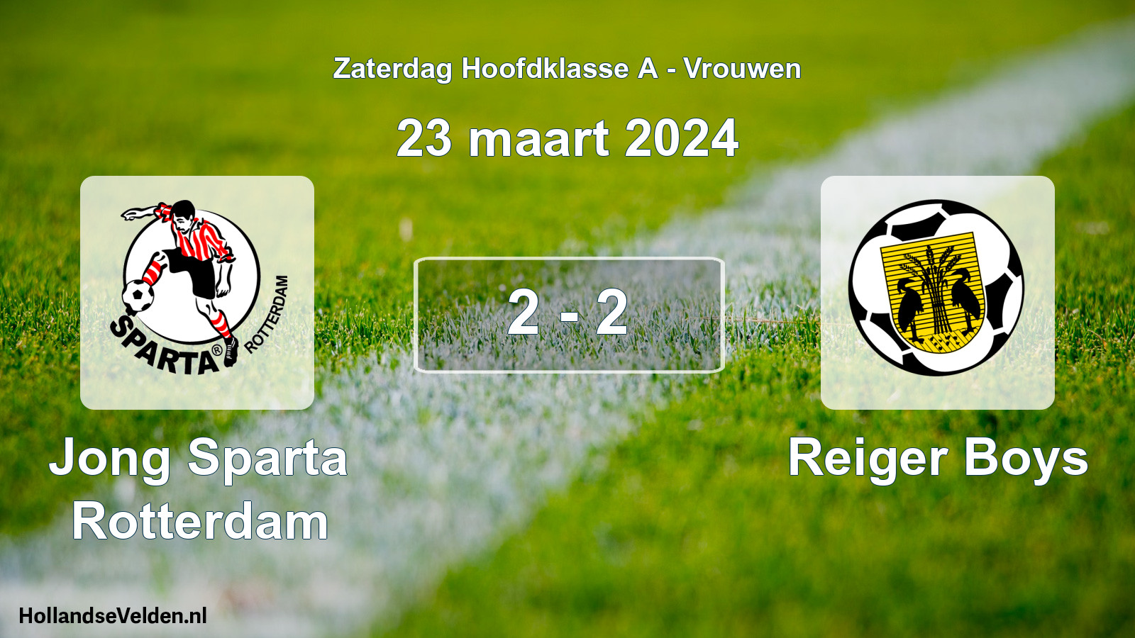 Total number of matches played: Jong Sparta Rotterdam - Reiger Boys 2 - 2 (23 March 2024)
