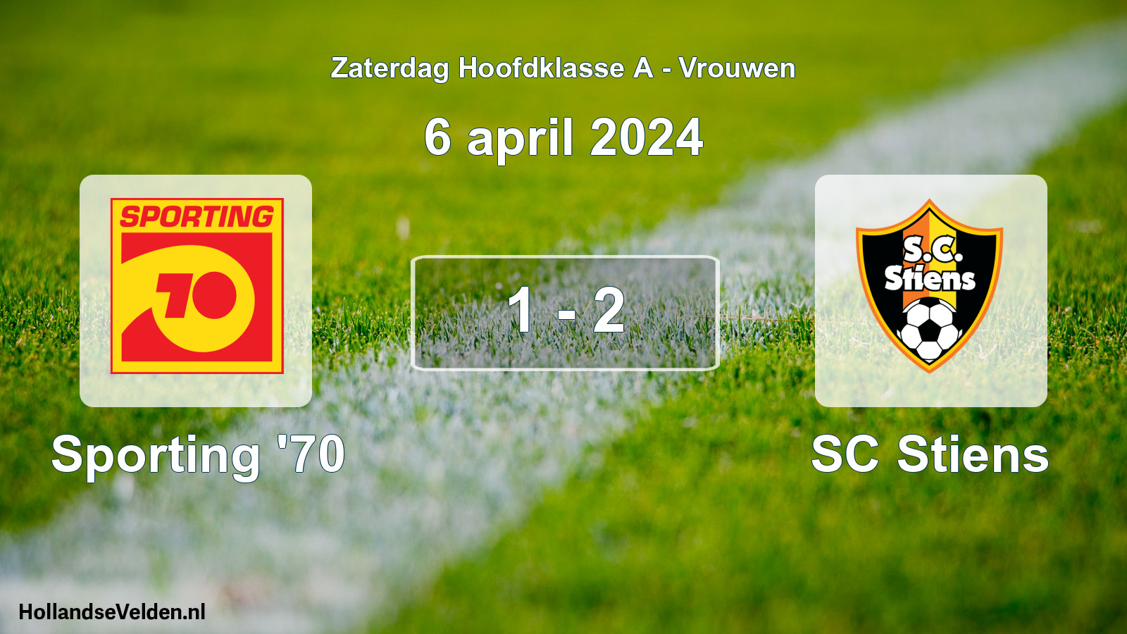 Total number of matches played: Sporting '70 - SC Stiens 1 - 2 (6 April 2024)