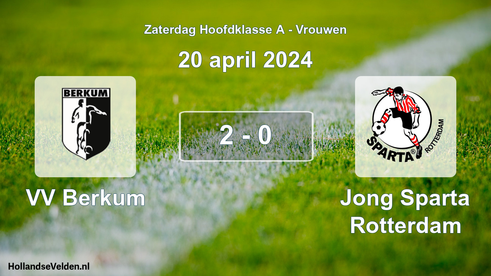 Total number of matches played: VV Berkum - Jong Sparta Rotterdam 2 - 0 (20 April 2024)