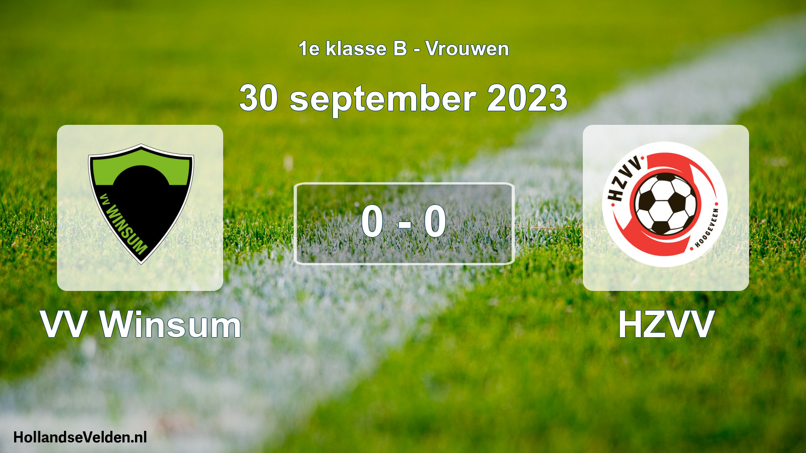 Total number of matches played: VV Winsum - HZVV 0 - 0 (30 September 2023)