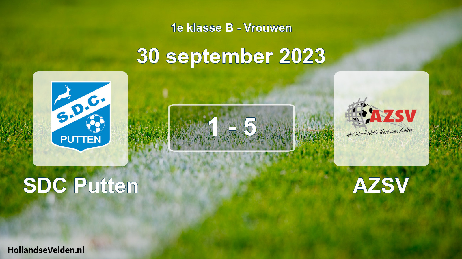 Total number of matches played: SDC Putten - AZSV 1 - 5 (30 September 2023)