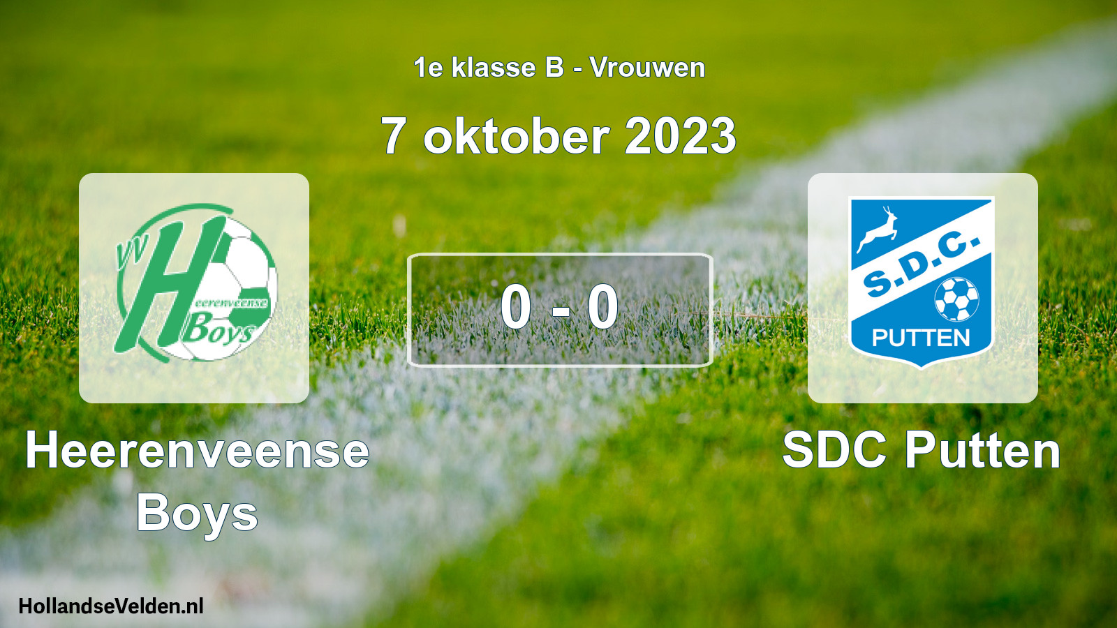 Total number of matches played: Heerenveense Boys - SDC Putten 0 - 0 (7 October 2023)