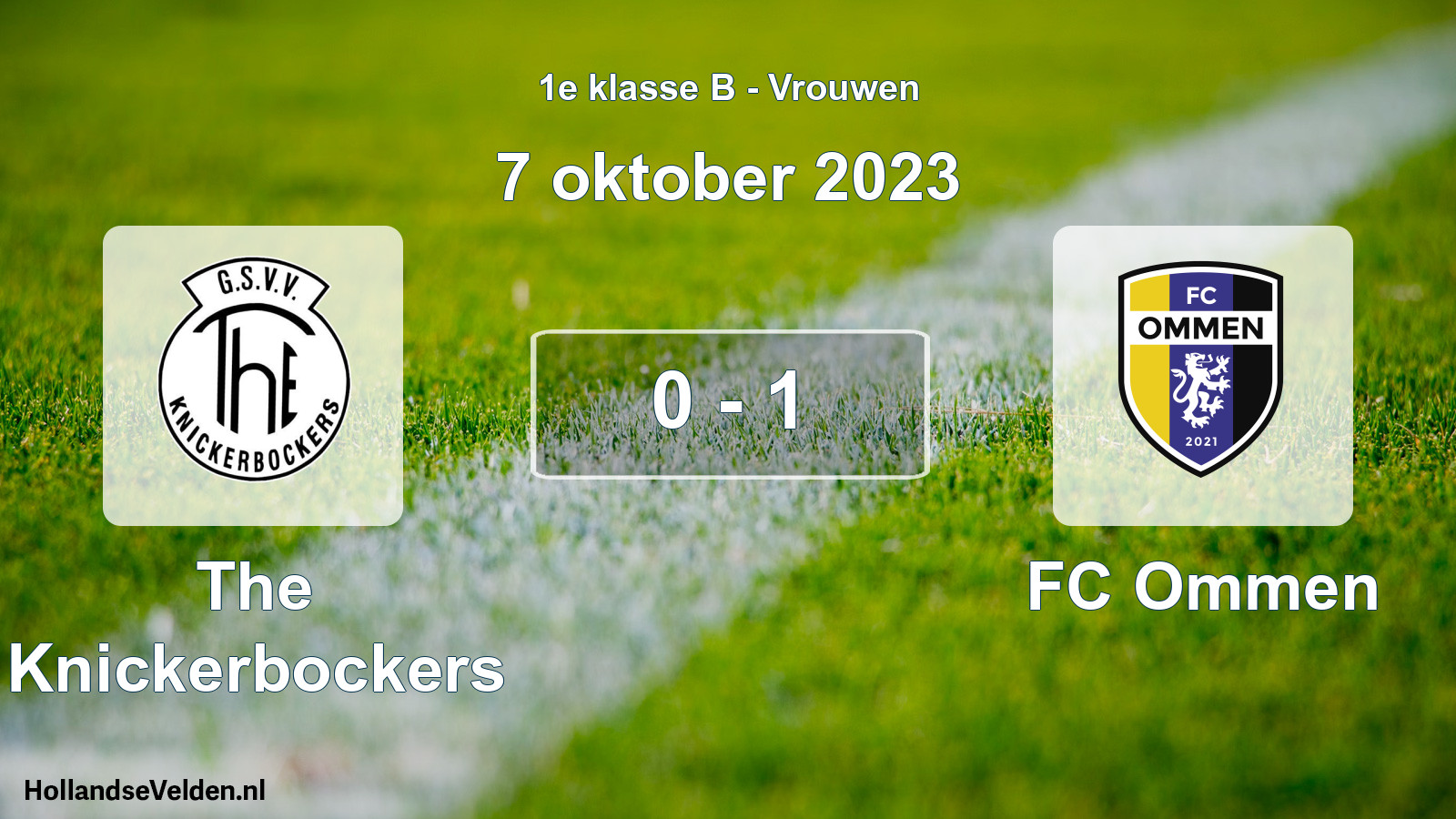Total number of matches played: The Knickerbockers - FC Ommen 0 - 1 (7 October 2023)