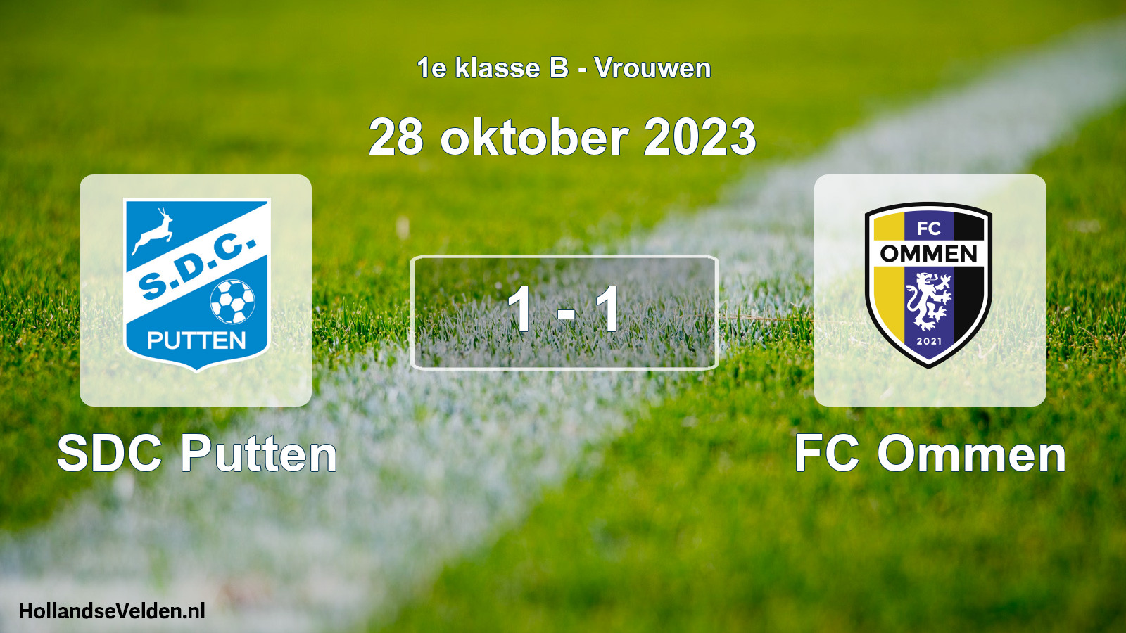 Total number of matches played: SDC Putten - FC Ommen 1 - 1 (28 October 2023)