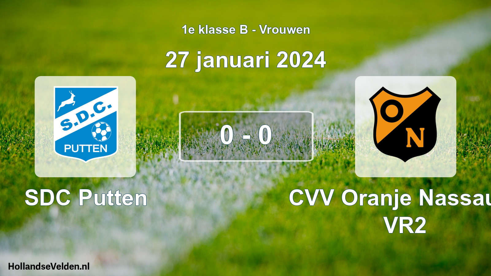 Total number of matches played: SDC Putten - CVV Oranje Nassau G VR2 0 - 0 (27 January 2024)