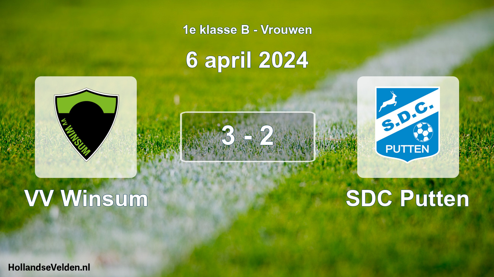 Total number of matches played: VV Winsum - SDC Putten 3 - 2 (6 April 2024)