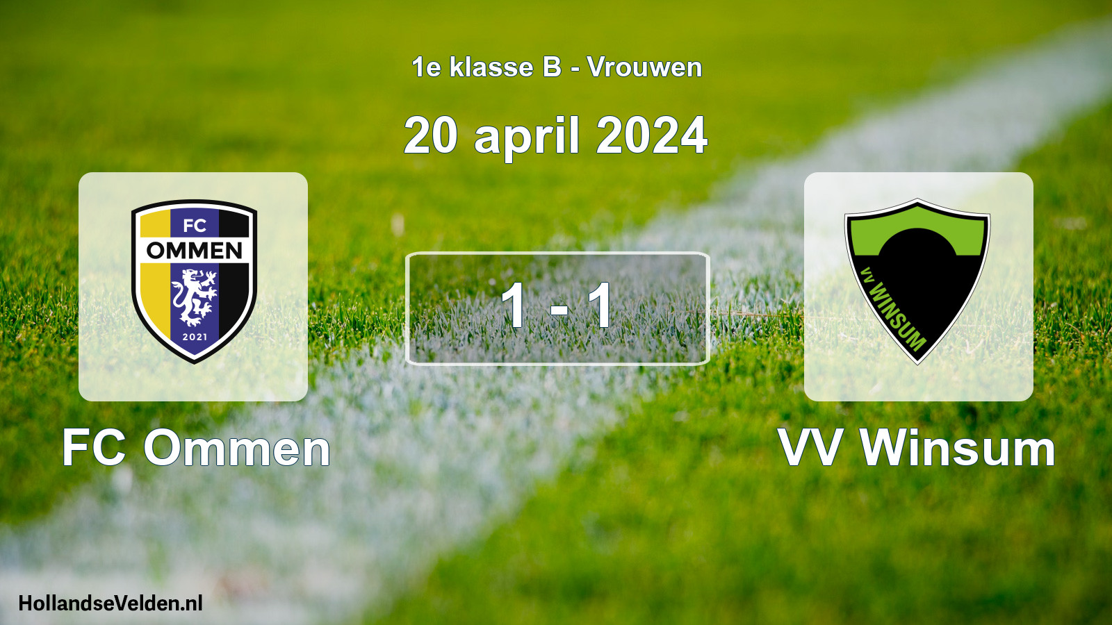 Total number of matches played: FC Ommen - VV Winsum 1 - 1 (20 April 2024)