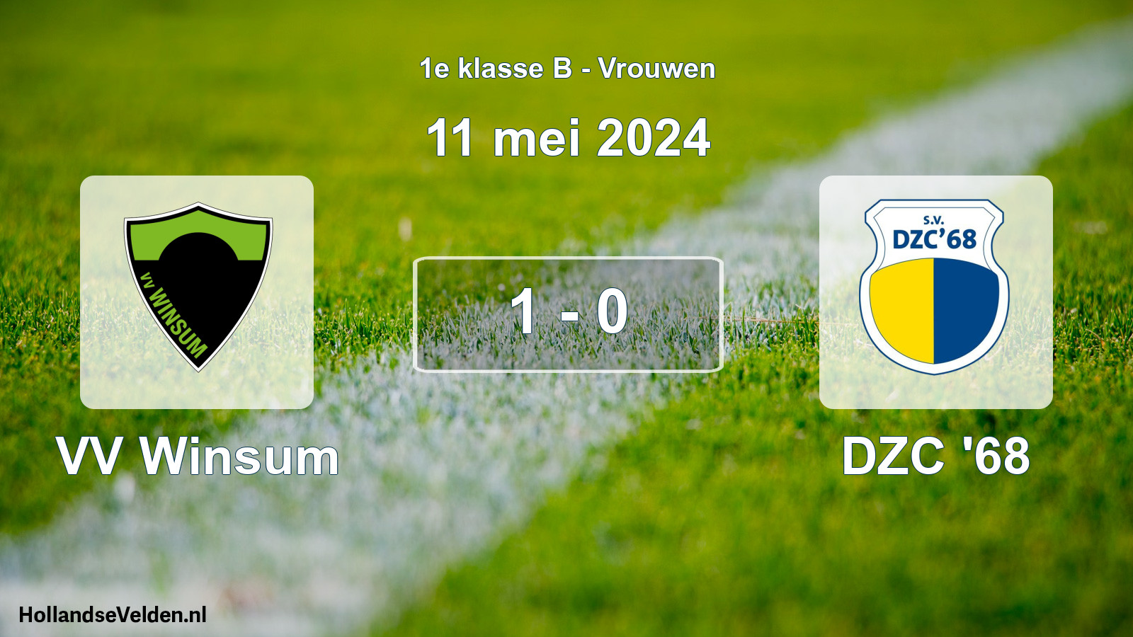 Total number of matches played: VV Winsum - DZC '68 1 - 0 (11 May 2024)