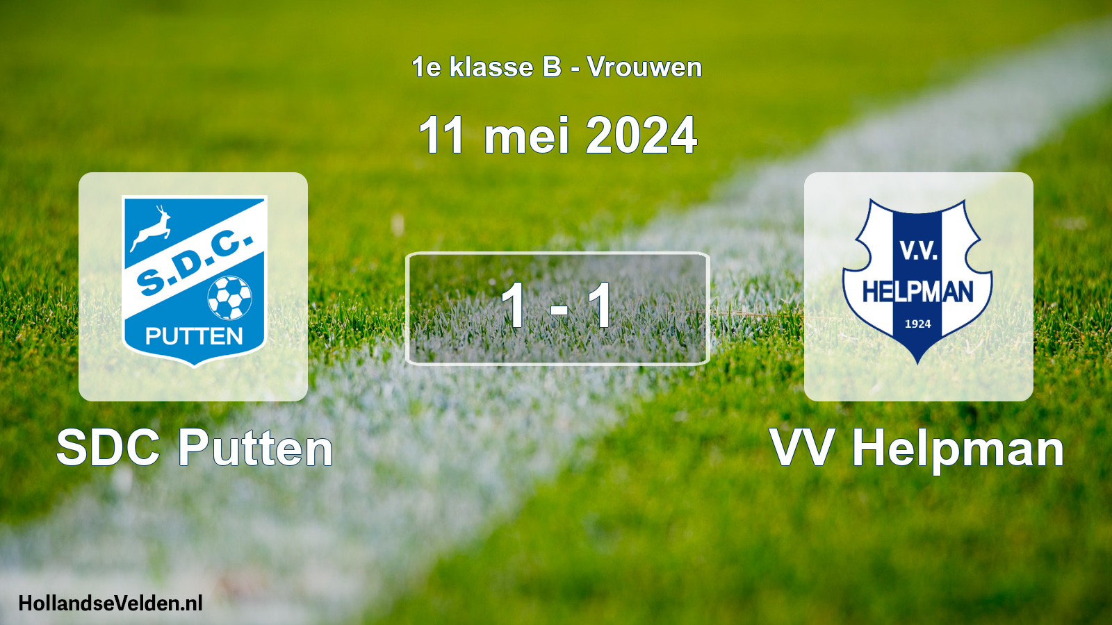 Total number of matches played: SDC Putten - VV Helpman 1 - 1 (11 May 2024)