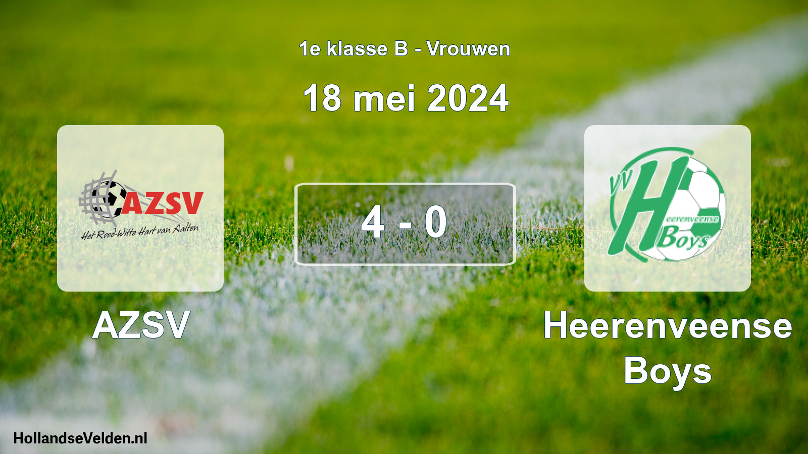 Total number of matches played: AZSV - Heerenveense Boys 4 - 0 (18 May 2024)