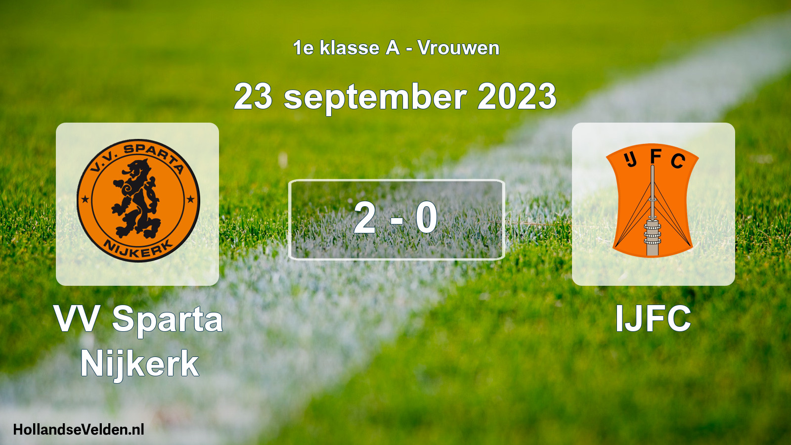 Total number of matches played: VV Sparta Nijkerk - IJFC 2 - 0 (23 September 2023)