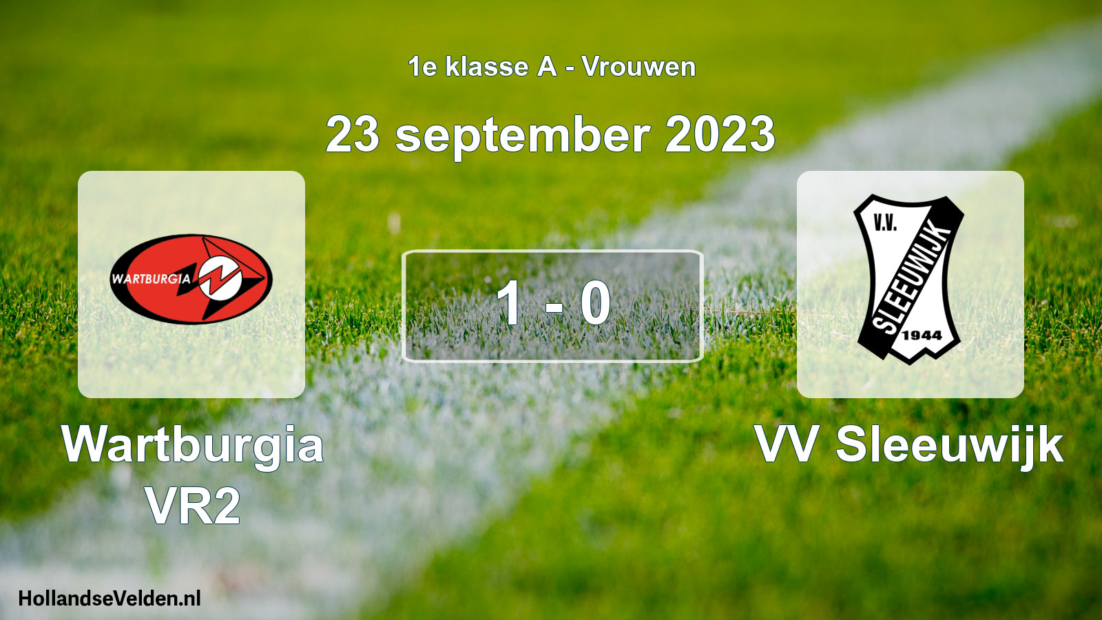 Total number of matches played: Wartburgia VR2 - VV Sleeuwijk 1 - 0 (23 September 2023)