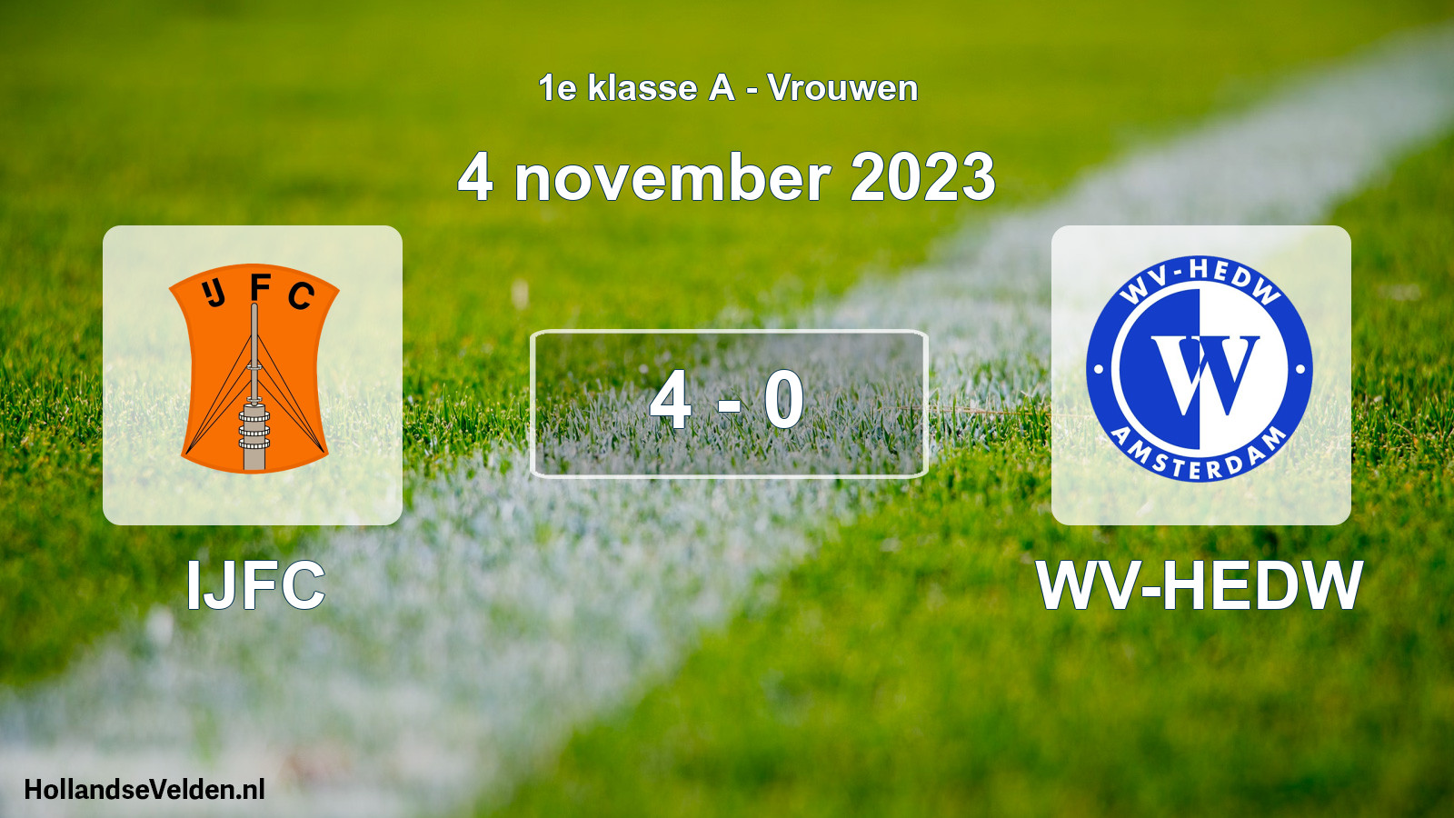 Total number of matches played: IJFC - WV-HEDW 4 - 0 (4 November 2023)