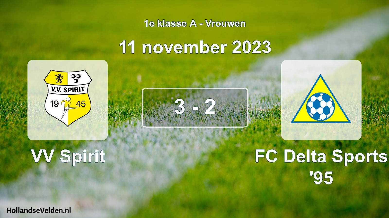 Total number of matches played: VV Spirit - FC Delta Sports '95 3 - 2 (11 November 2023)