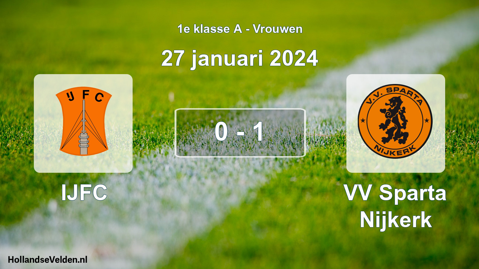 Total number of matches played: IJFC - VV Sparta Nijkerk 0 - 1 (27 January 2024)