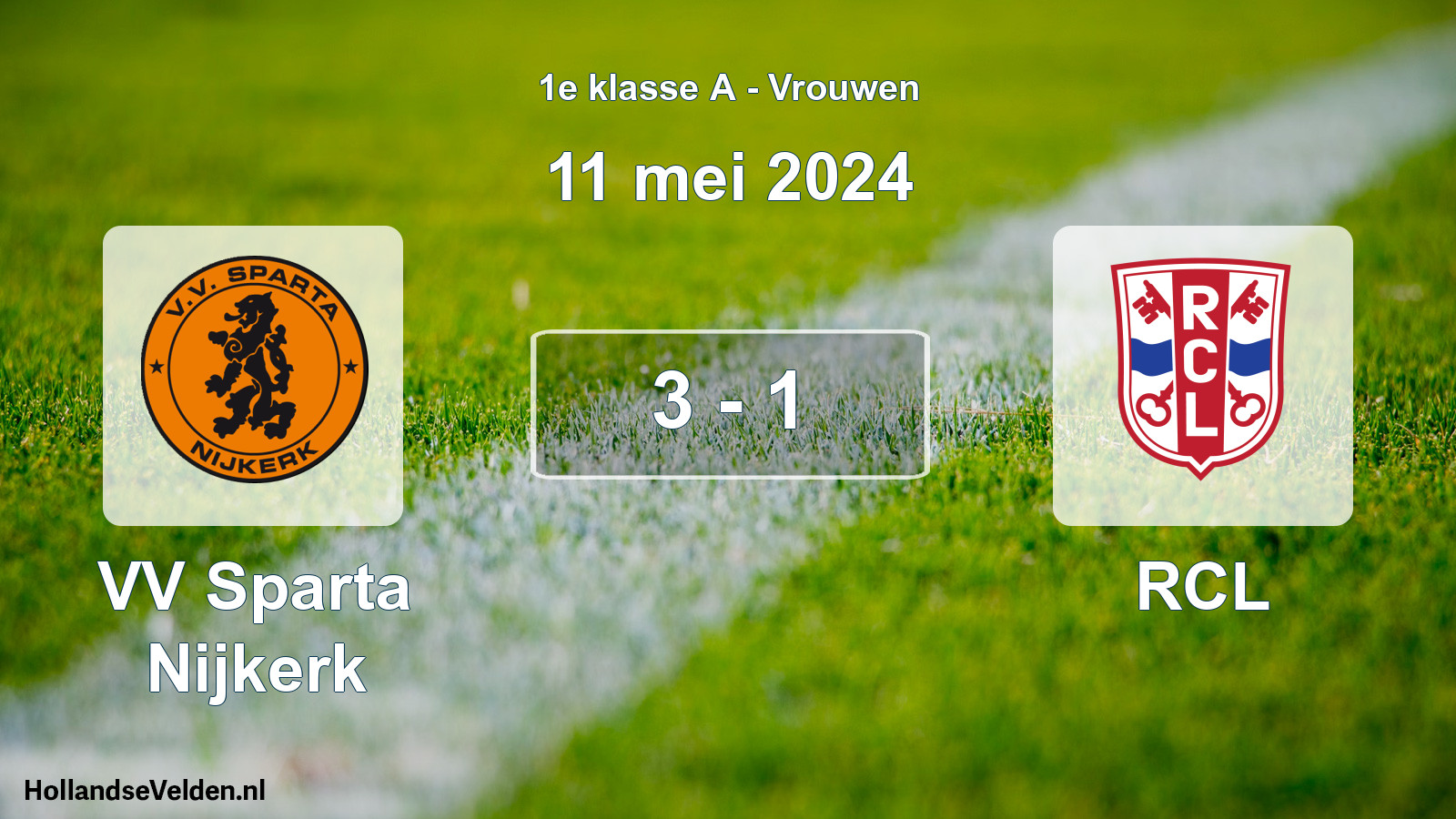 Total number of matches played: VV Sparta Nijkerk - RCL 3 - 1 (11 May 2024)