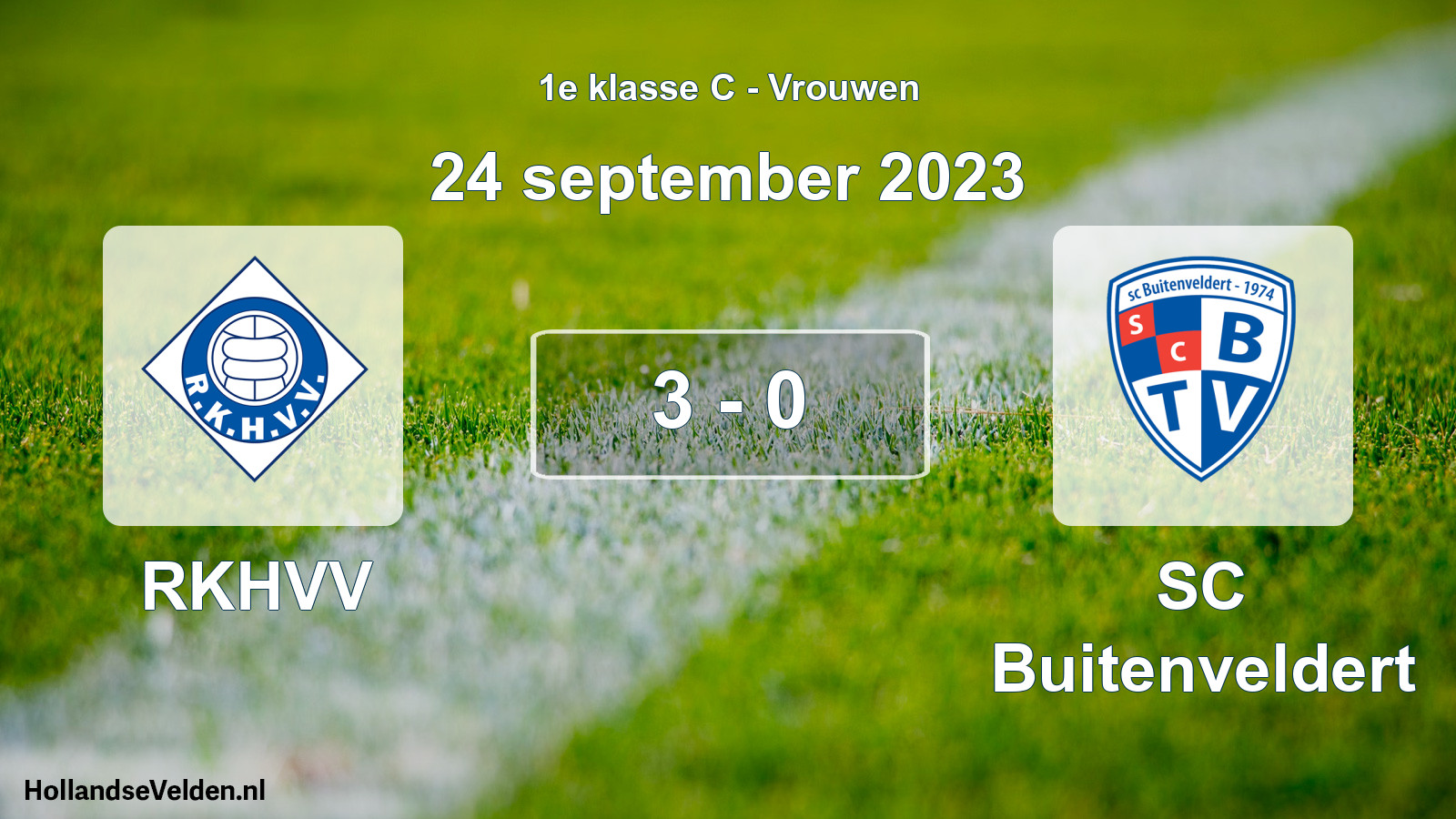 Gespeelde wedstrijd: RKHVV - SC Buitenveldert 3 - 0 (24 september 2023)