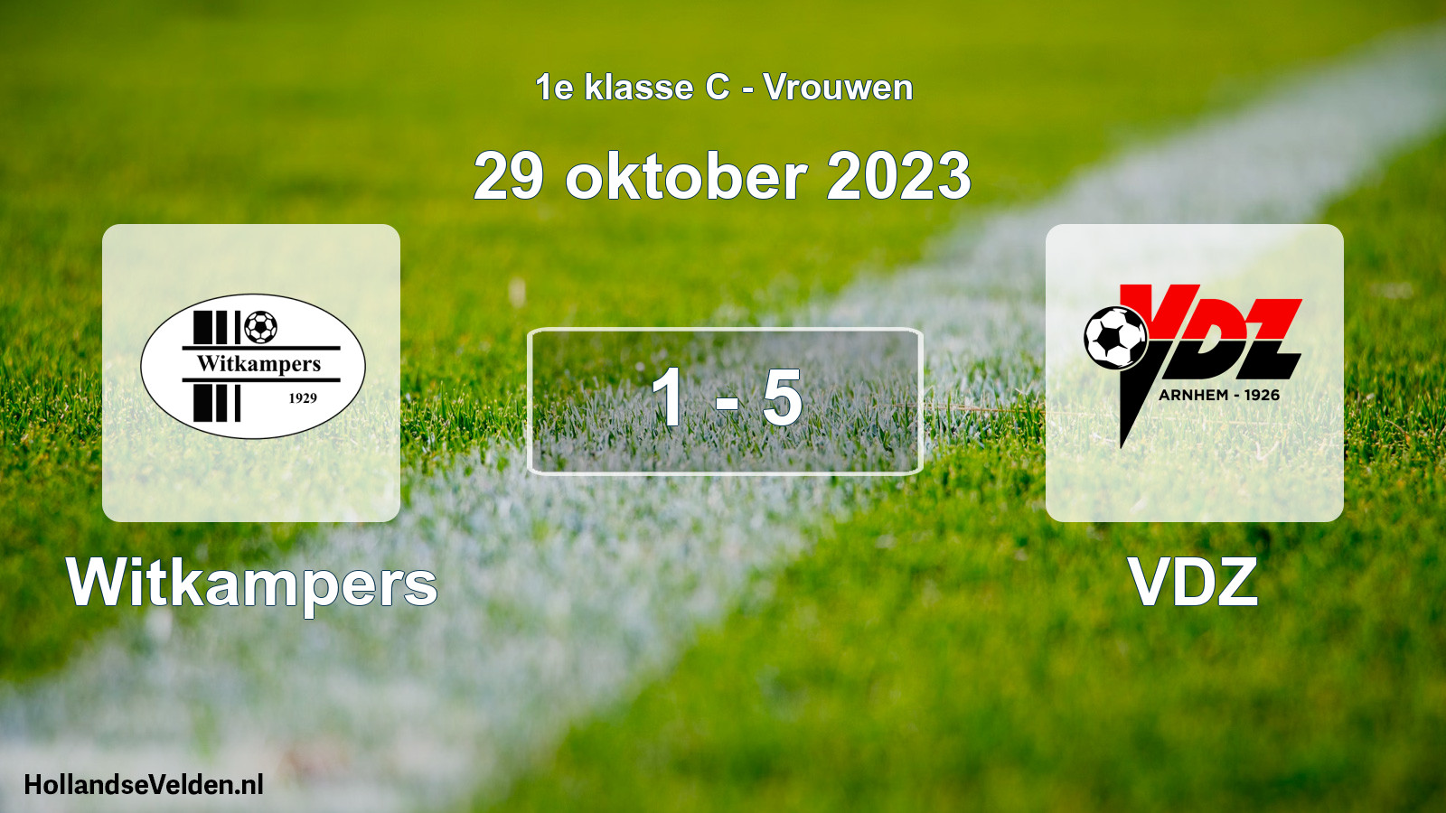 Gespeelde wedstrijd: Witkampers - VDZ 1 - 5 (29 oktober 2023)