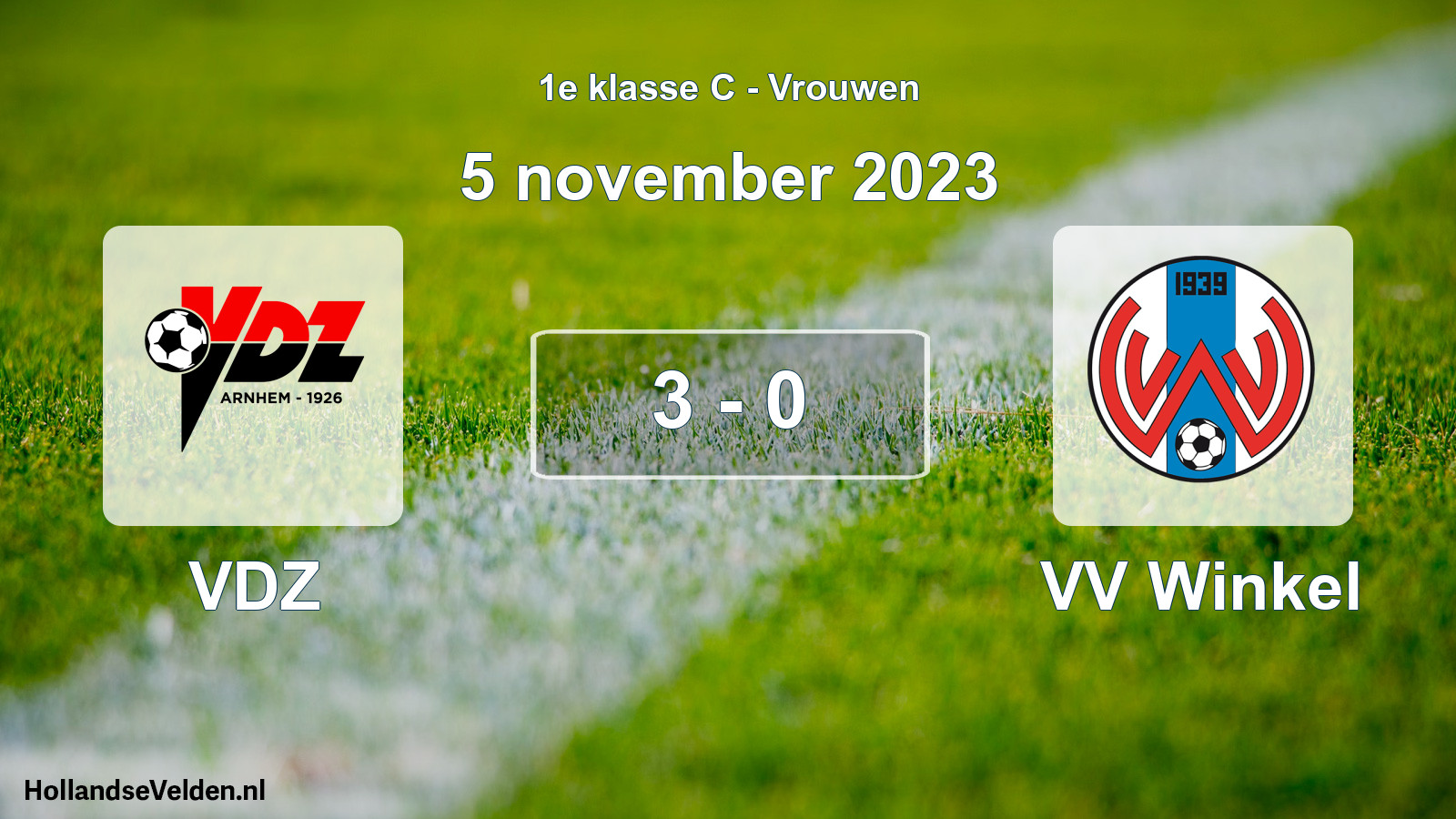 Gespeelde wedstrijd: VDZ - VV Winkel 3 - 0 (5 november 2023)