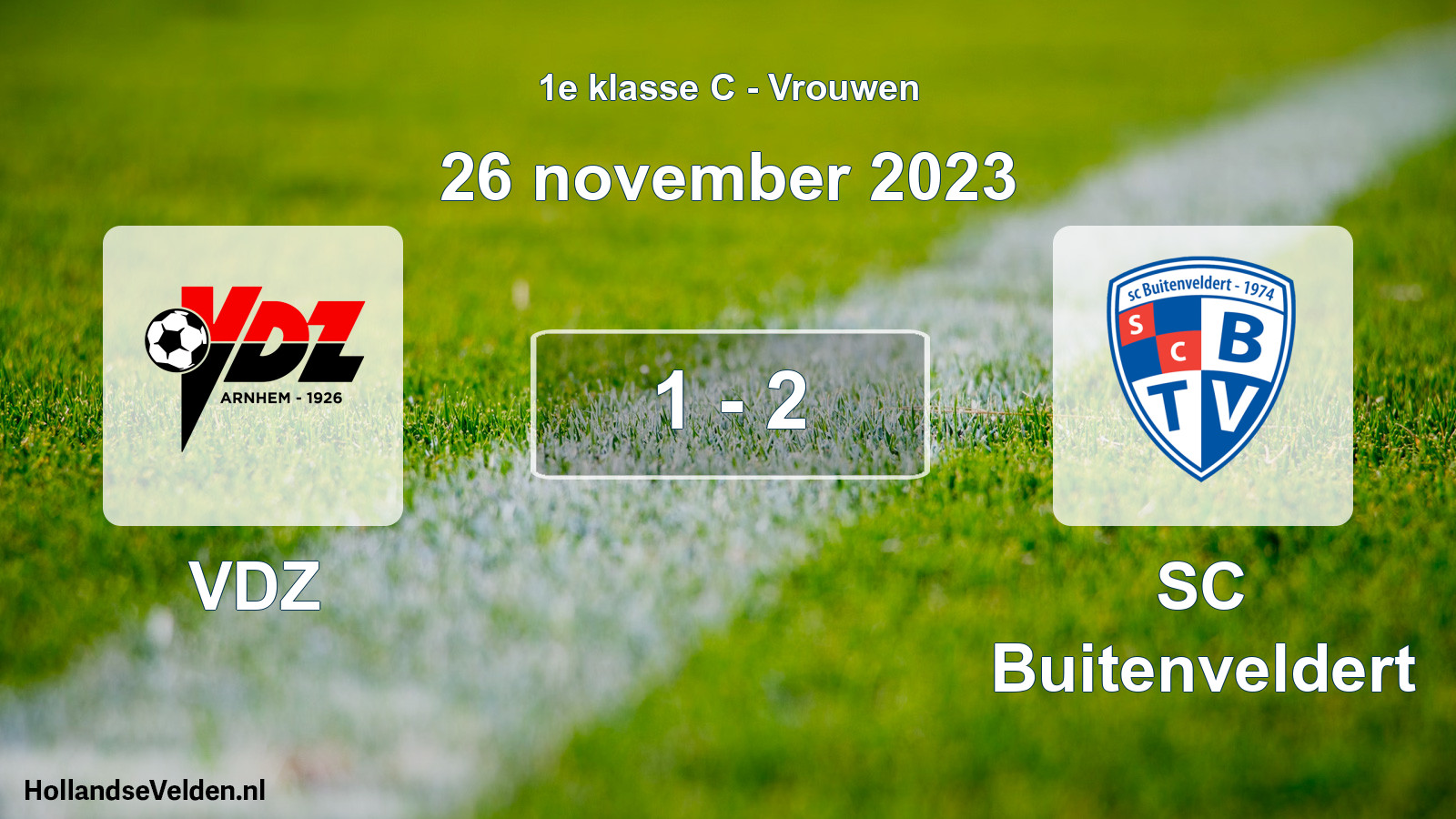Gespeelde wedstrijd: VDZ - SC Buitenveldert 1 - 2 (26 november 2023)
