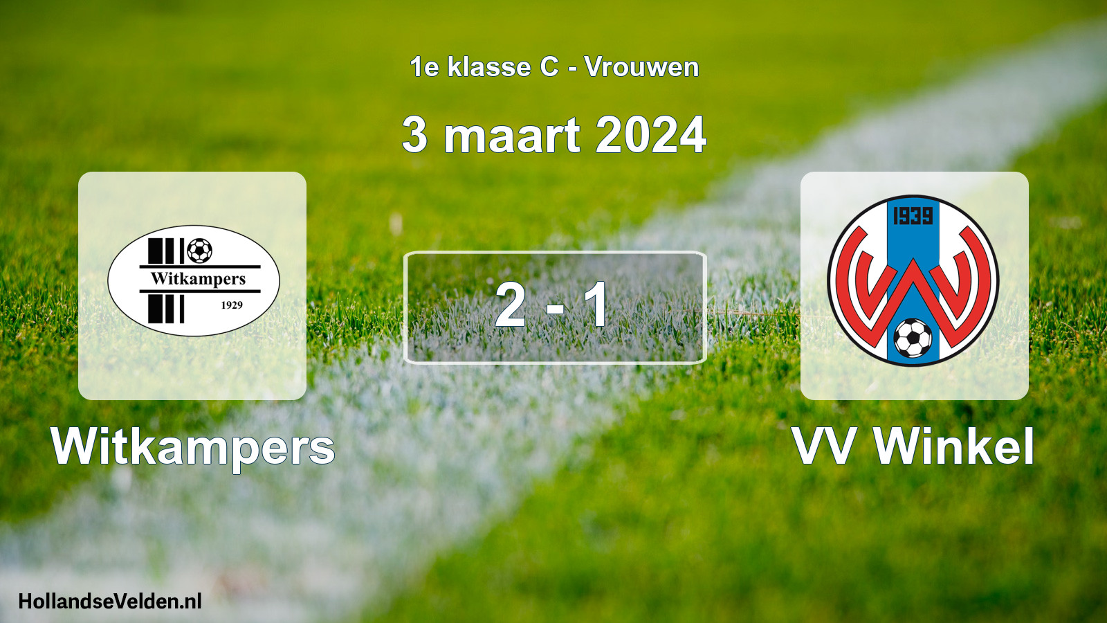 Total number of matches played: Witkampers - VV Winkel 2 - 1 (3 March 2024)