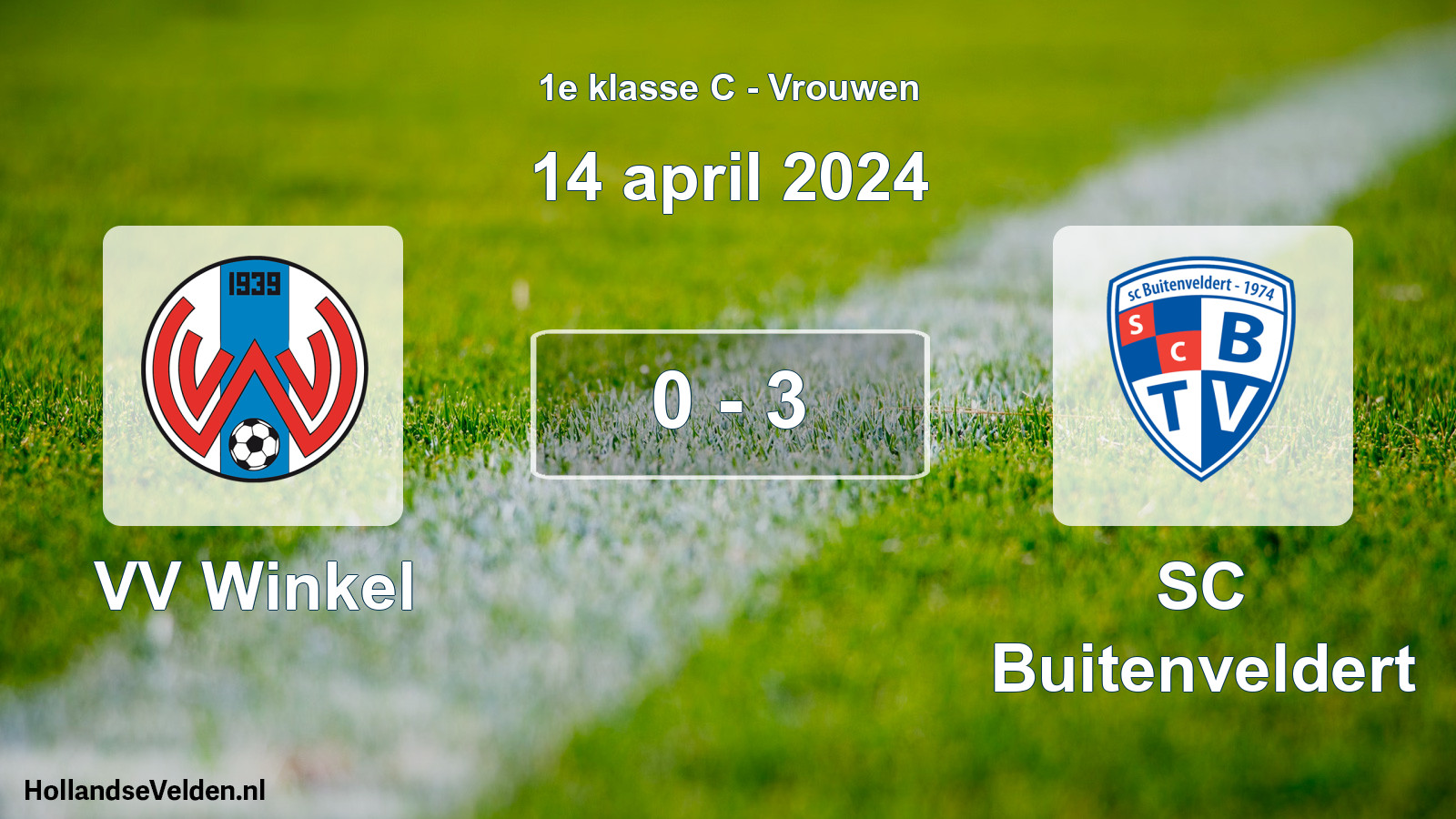 Gespeelde wedstrijd: VV Winkel - SC Buitenveldert 0 - 3 (14 april 2024)