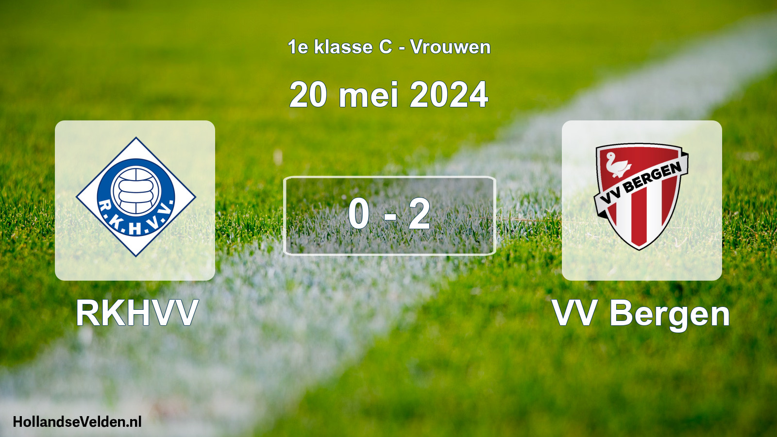 Gespeelde wedstrijd: RKHVV - VV Bergen 0 - 2 (20 mei 2024)