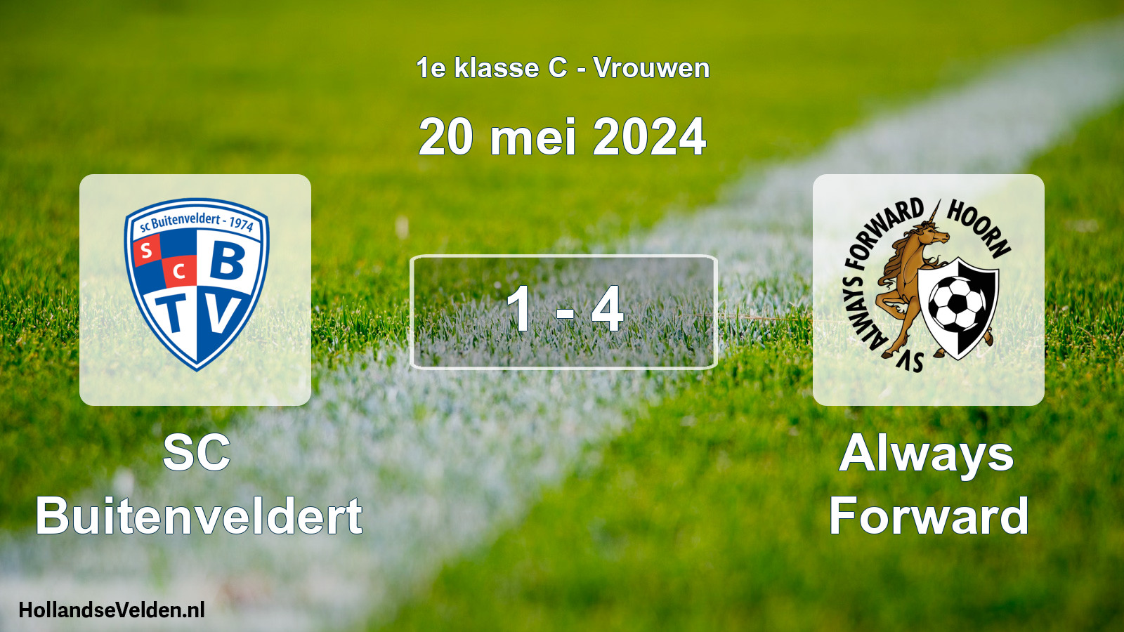 Gespeelde wedstrijd: SC Buitenveldert - Always Forward 1 - 4 (20 mei 2024)