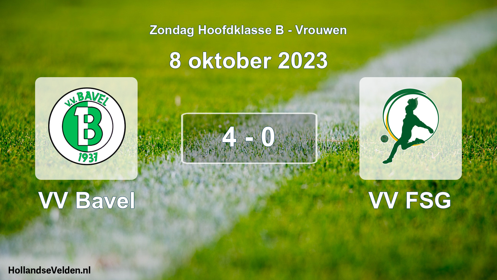 Total number of matches played: VV Bavel - VV FSG 4 - 0 (8 October 2023)