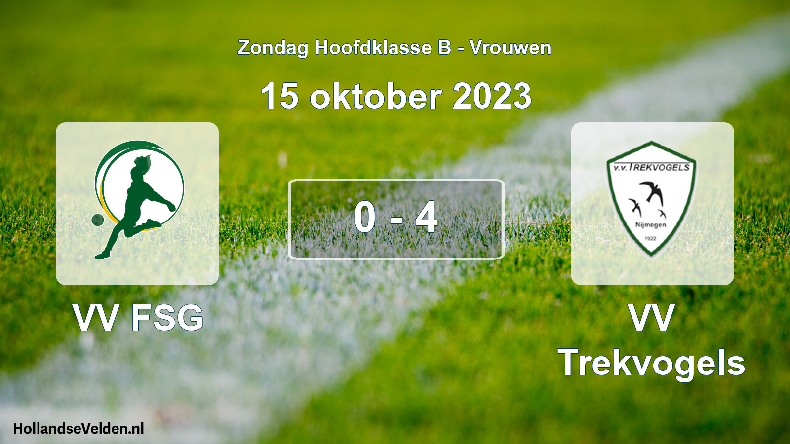 Total number of matches played: VV FSG - VV Trekvogels 0 - 4 (15 October 2023)