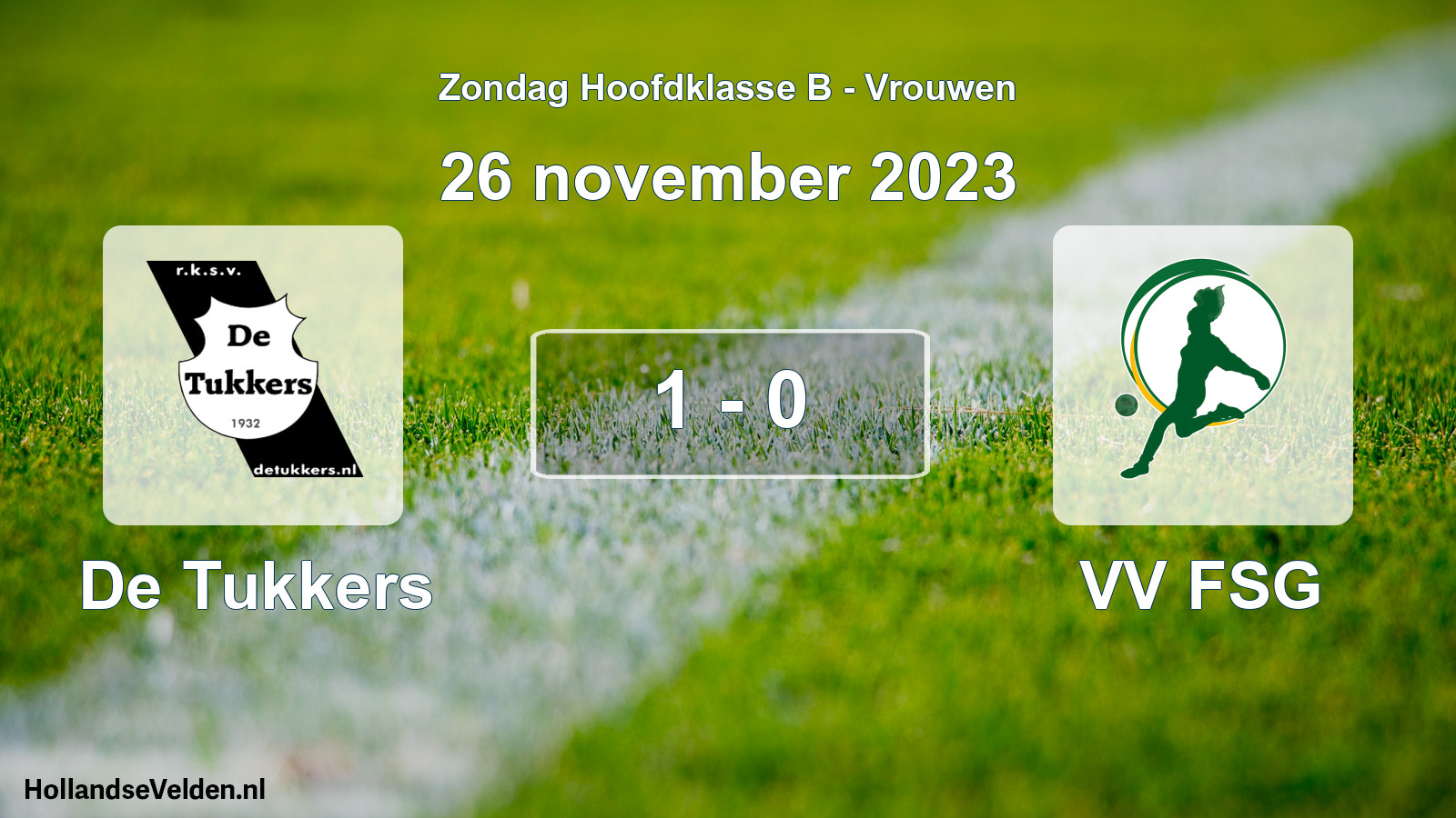 Gespeelde wedstrijd: De Tukkers - VV FSG 1 - 0 (26 november 2023)