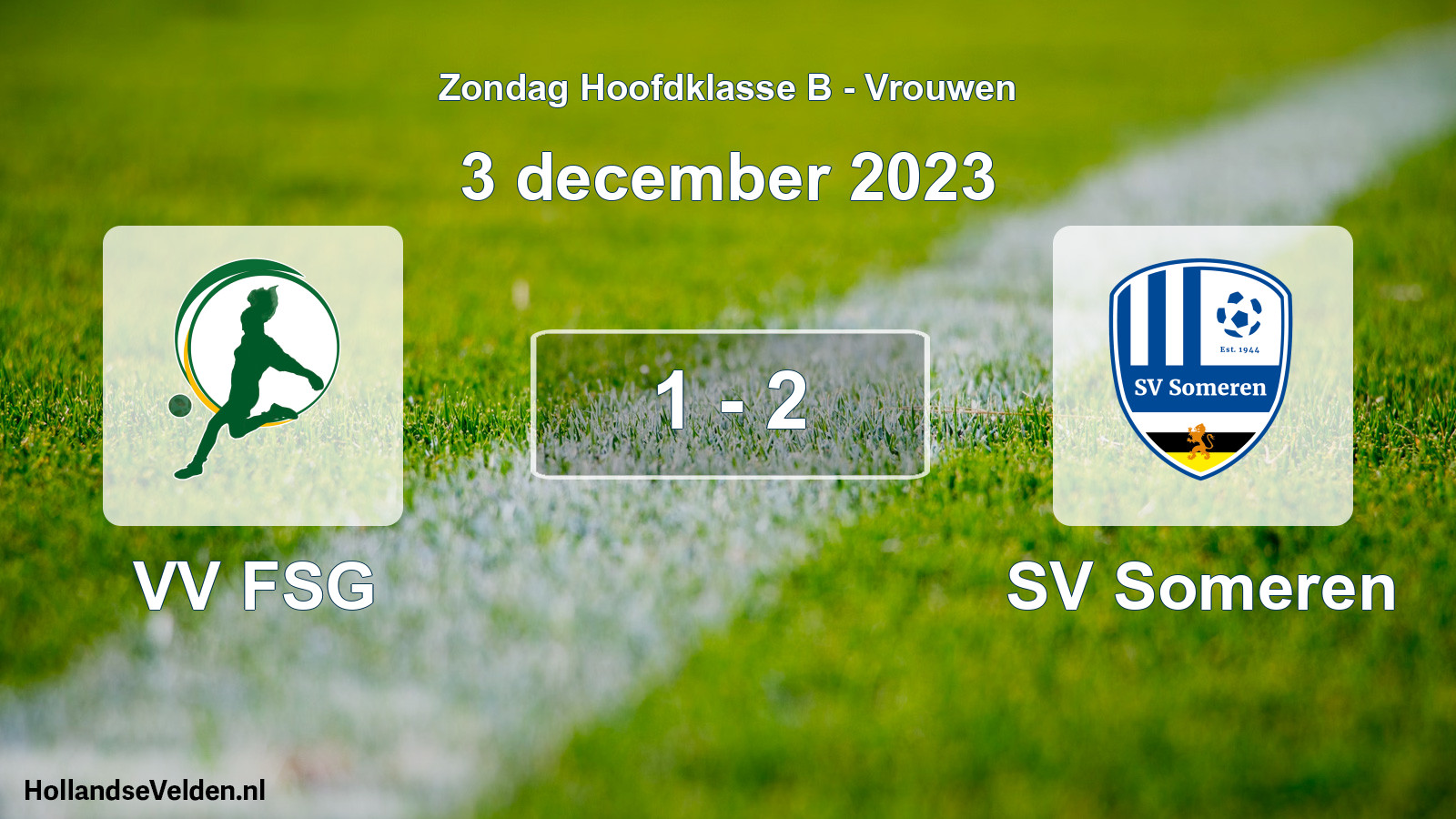 Gespeelde wedstrijd: VV FSG - SV Someren 1 - 2 (3 december 2023)