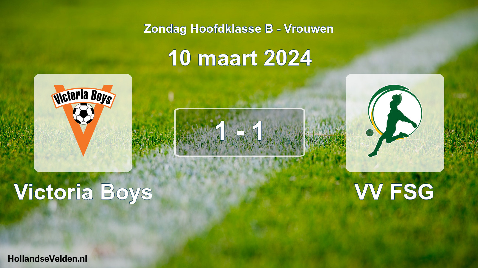 Gespeelde wedstrijd: Victoria Boys - VV FSG 1 - 1 (10 maart 2024)