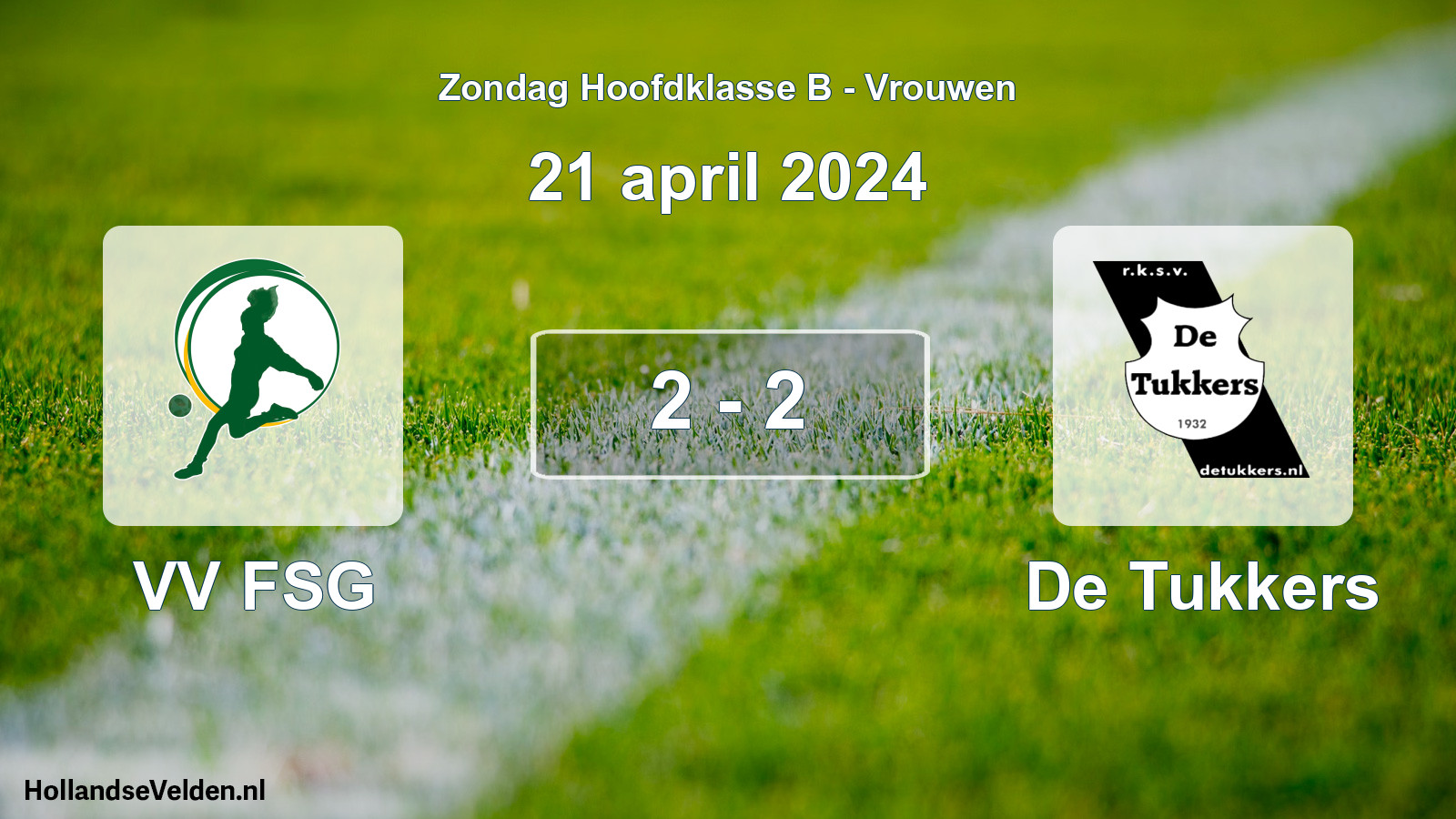 Total number of matches played: VV FSG - De Tukkers 2 - 2 (21 April 2024)