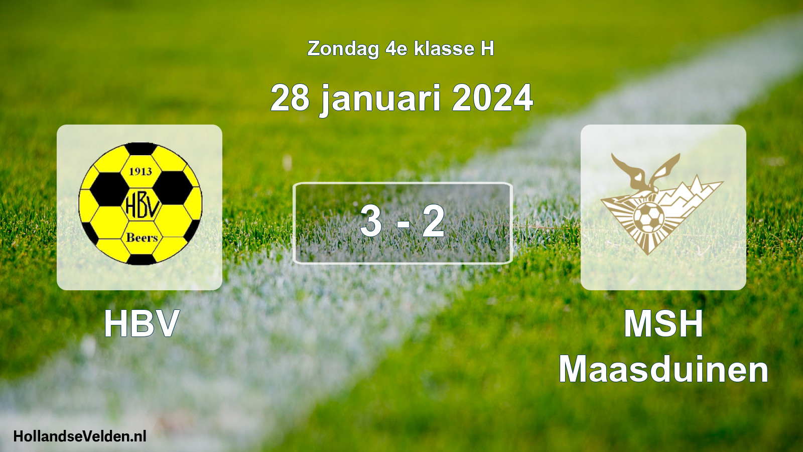 Total number of matches played: HBV - MSH Maasduinen 3 - 2 (28 January 2024)