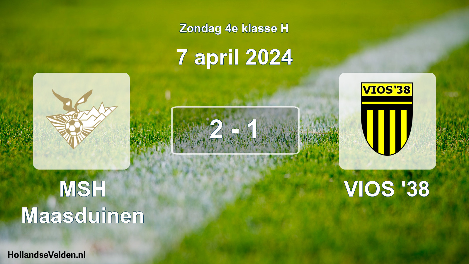 Total number of matches played: MSH Maasduinen - VIOS '38 2 - 1 (7 April 2024)