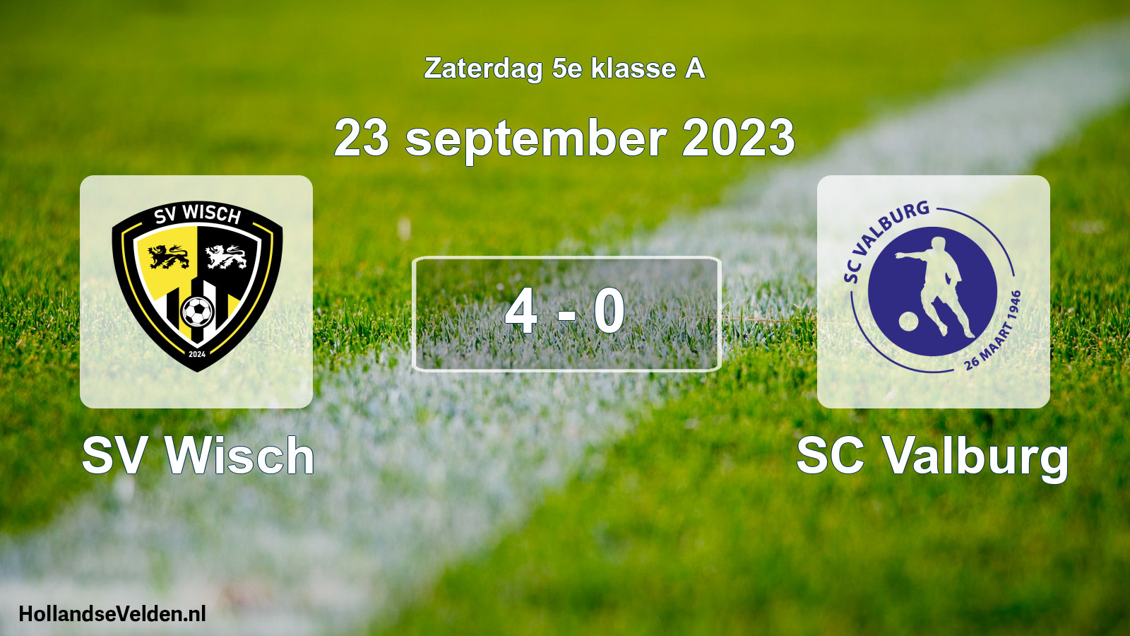 Total number of matches played: SV Wisch - SC Valburg 4 - 0 (23 September 2023)