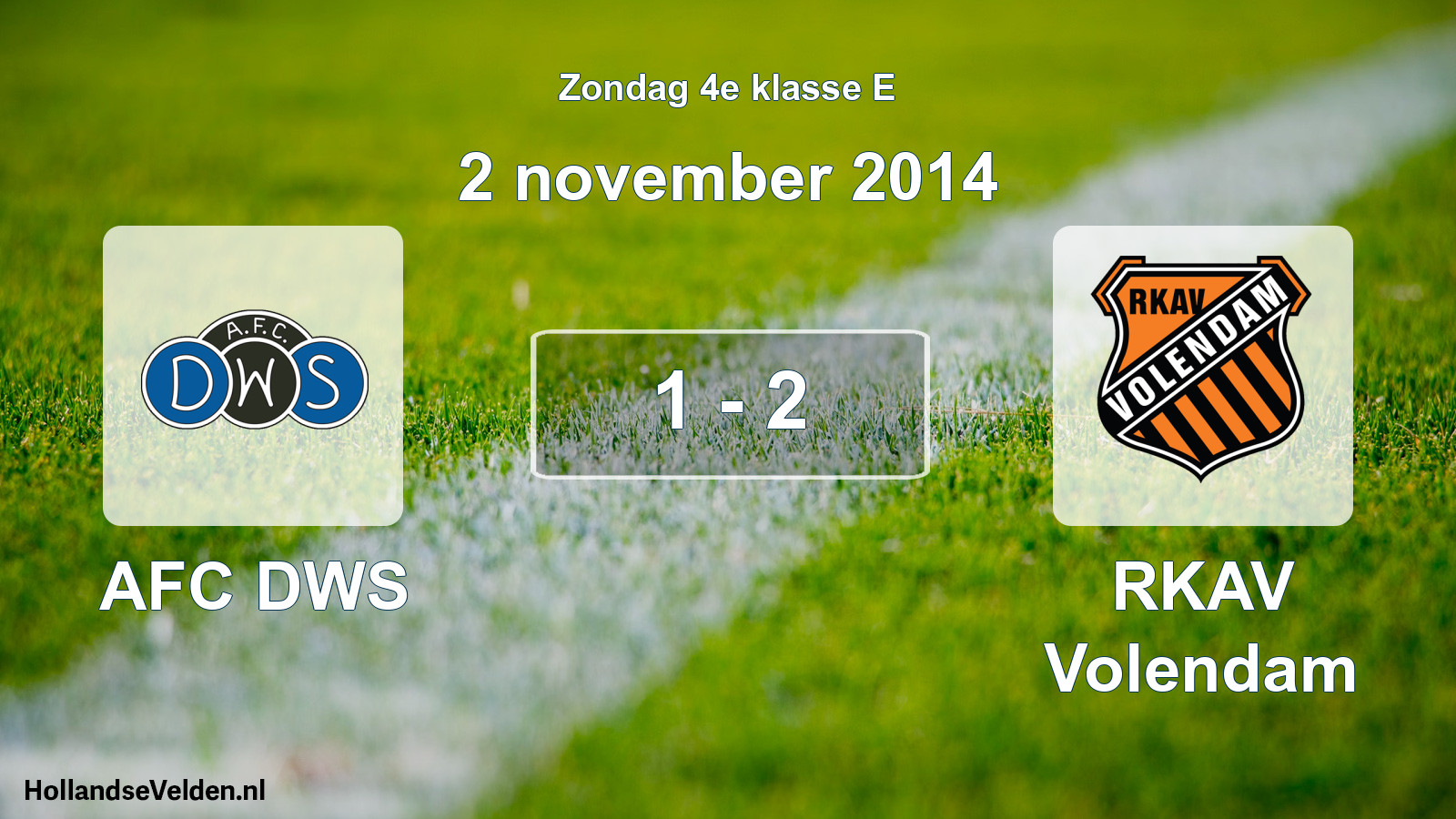 Total number of matches played: AFC DWS - RKAV Volendam 1 - 2 (2 November 2014)