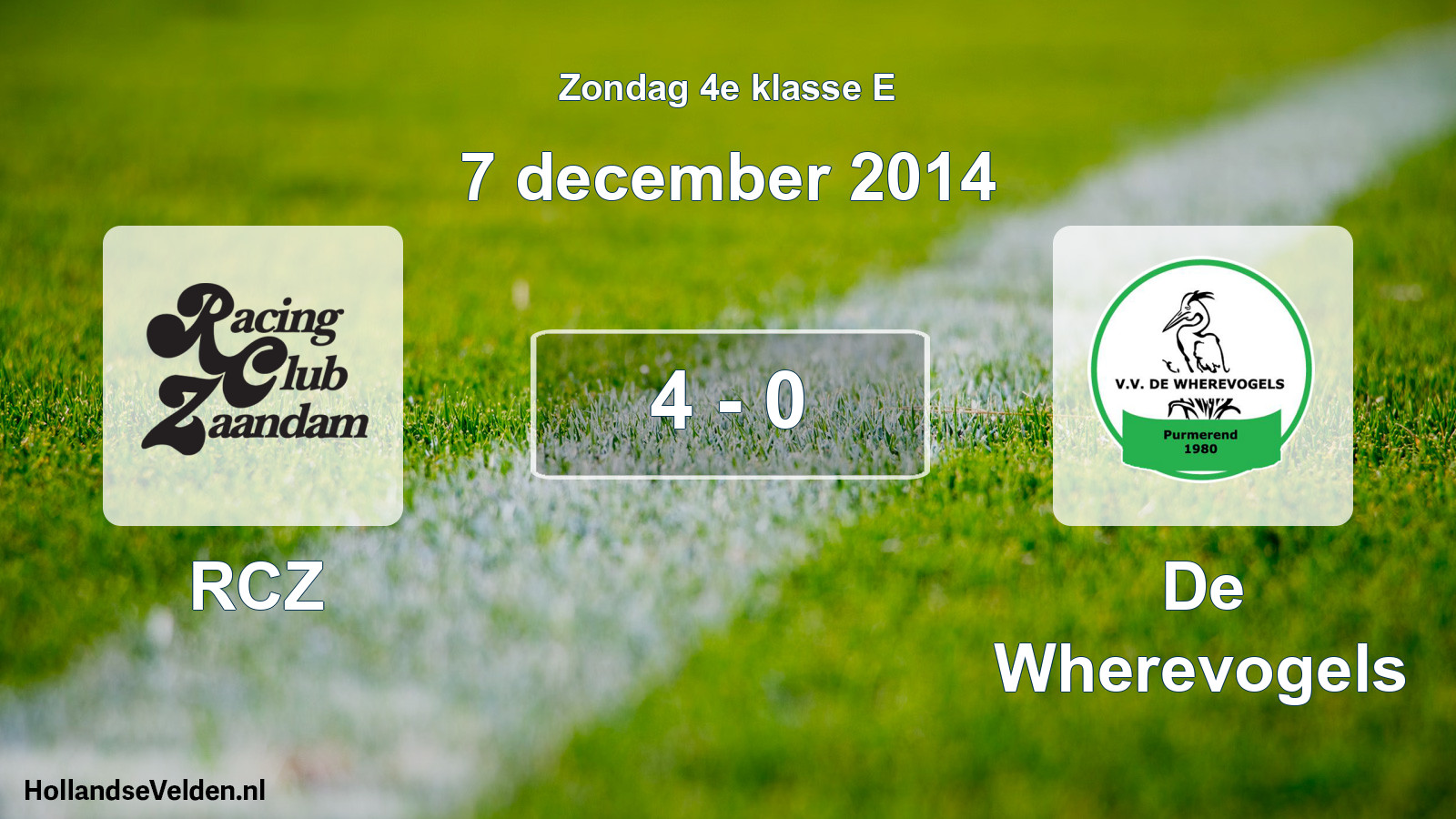 Total number of matches played: RCZ - De Wherevogels 4 - 0 (7 December 2014)