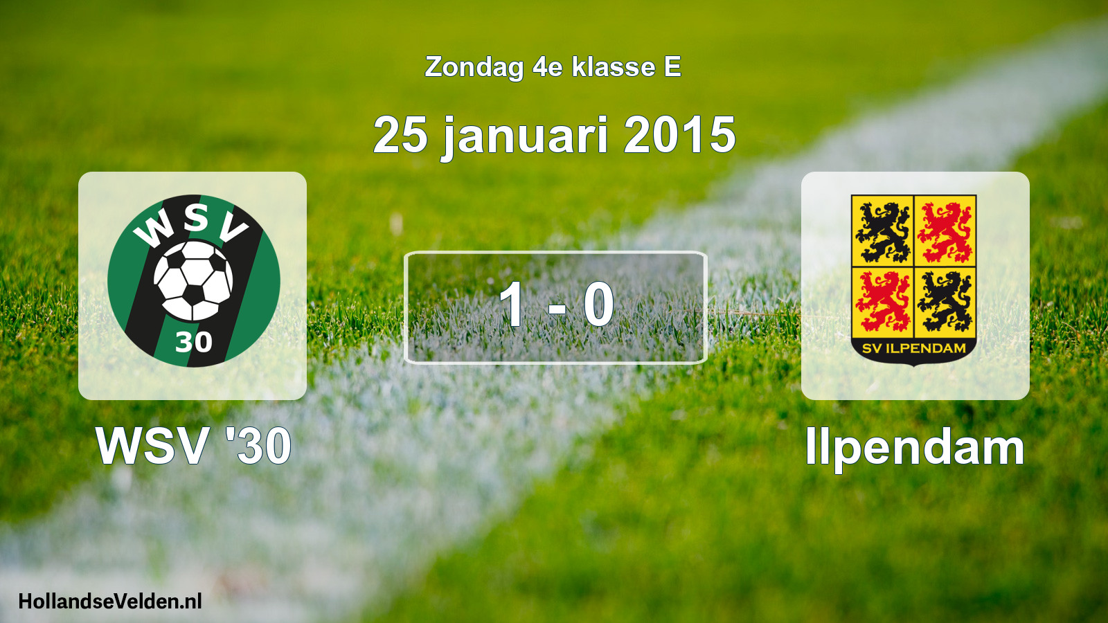 Total number of matches played: WSV '30 - Ilpendam 1 - 0 (25 January 2015)