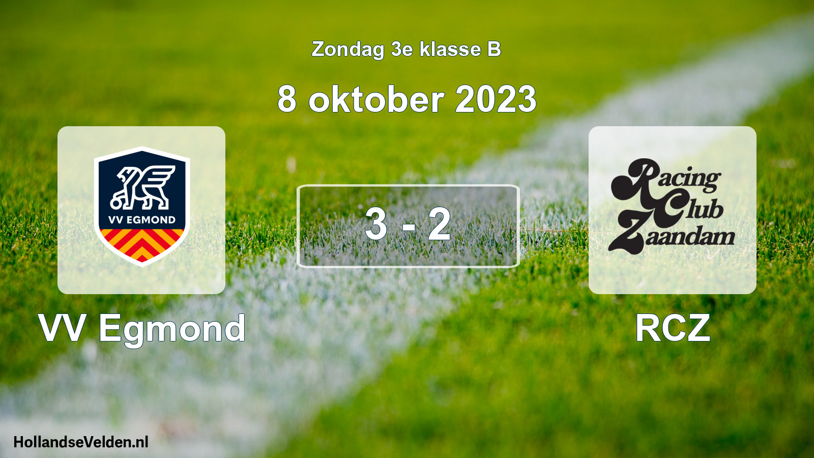 Total number of matches played: VV Egmond - RCZ 3 - 2 (8 October 2023)