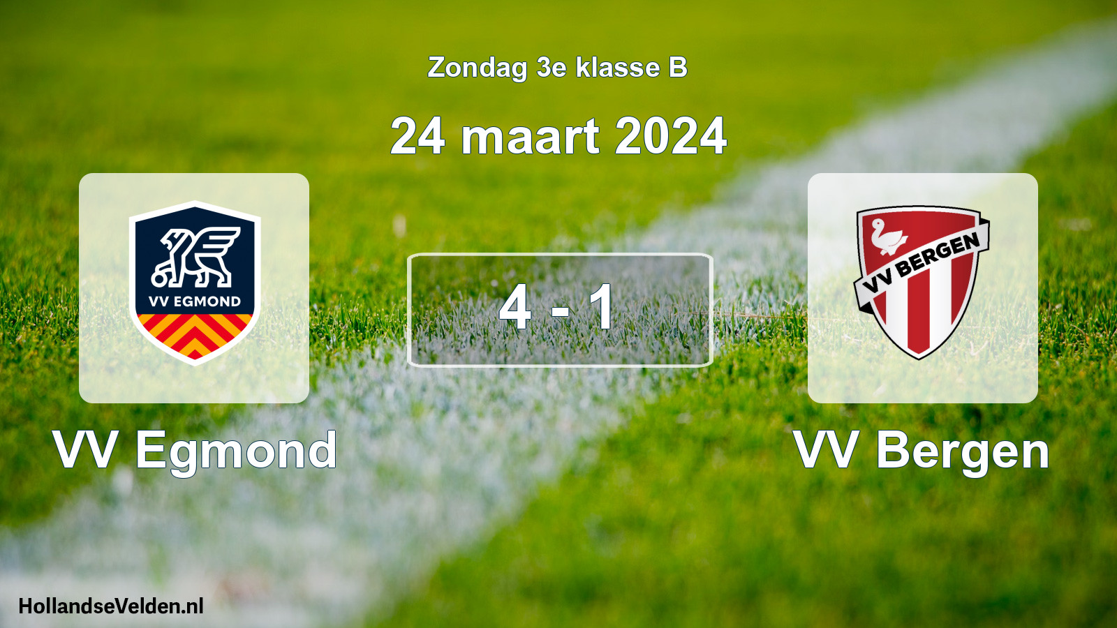 Total number of matches played: VV Egmond - VV Bergen 4 - 1 (24 March 2024)