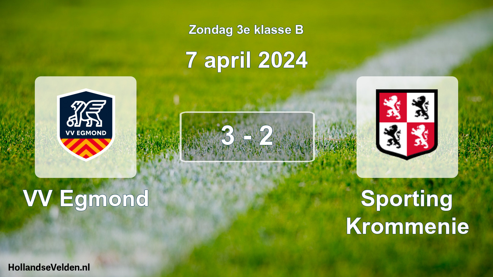 Total number of matches played: VV Egmond - Sporting Krommenie 3 - 2 (7 April 2024)