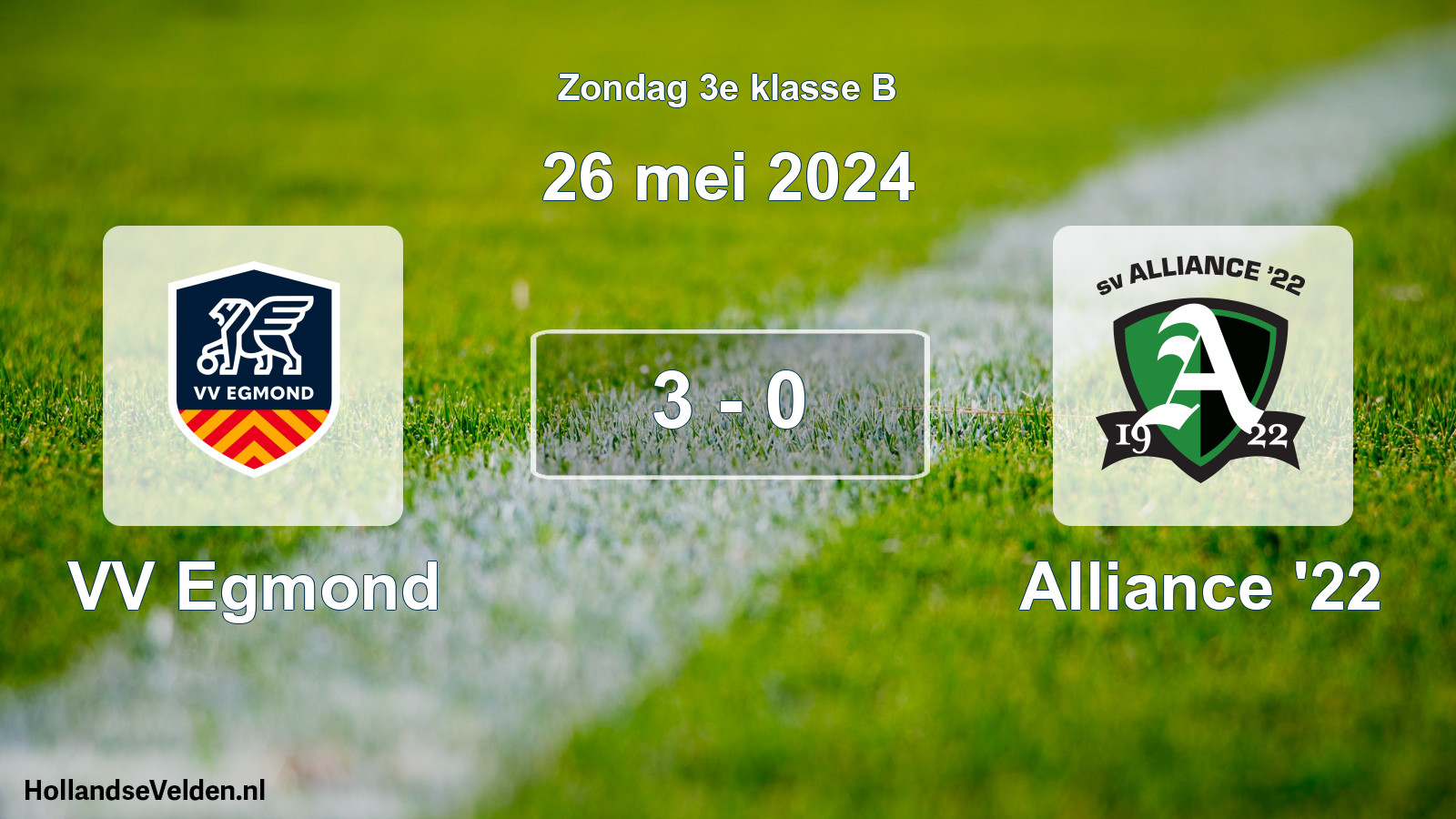 Total number of matches played: VV Egmond - Alliance '22 3 - 0 (26 May 2024)